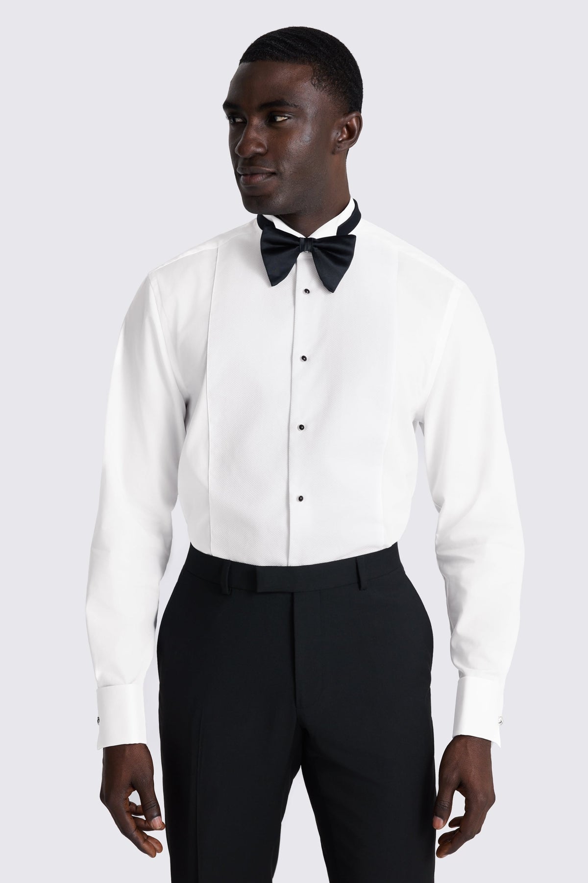 Tailored Fit White Marcella Wing Collar Dress Shirt