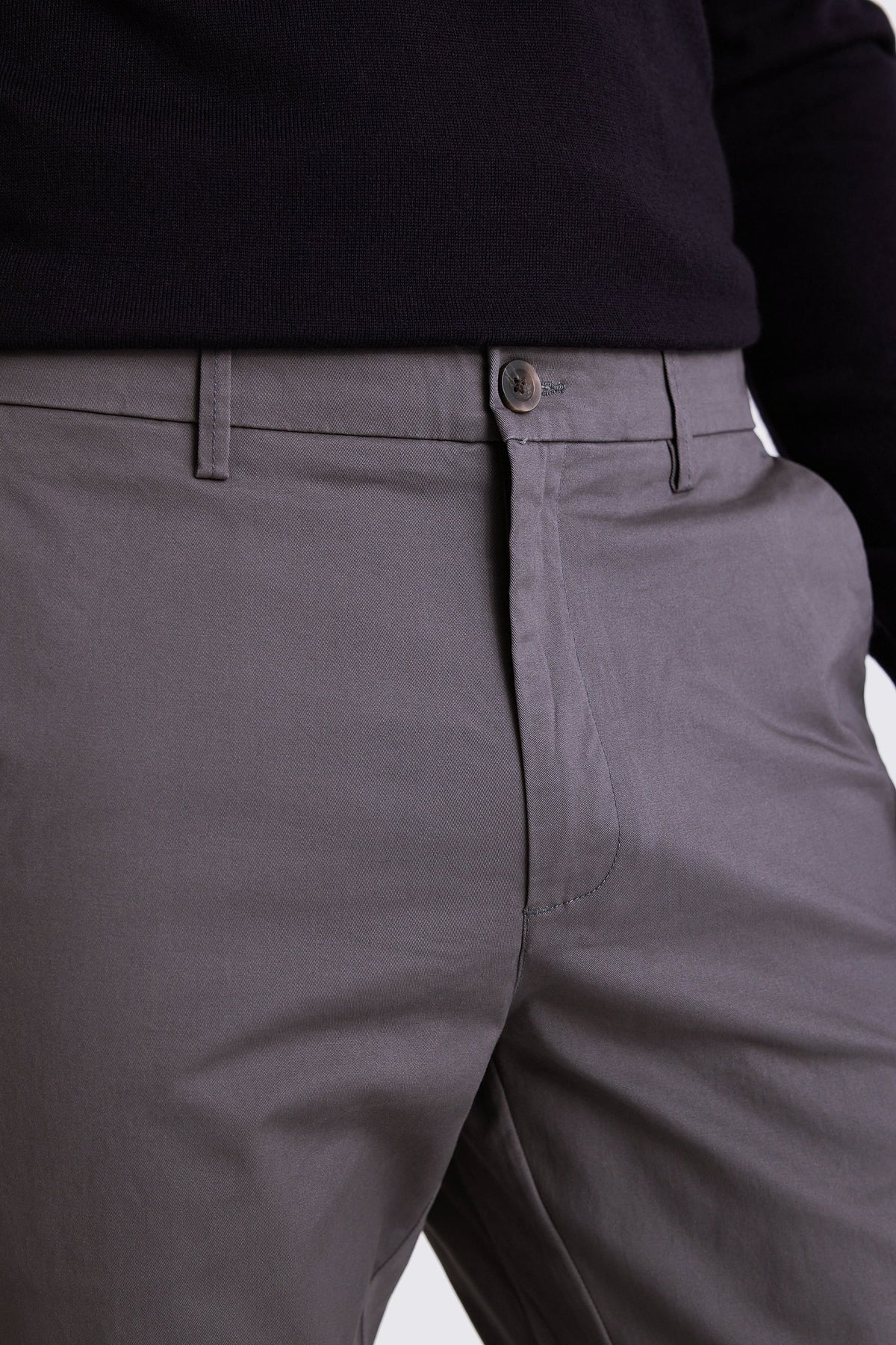 Tailored Fit Graphite Cotton Chinos
