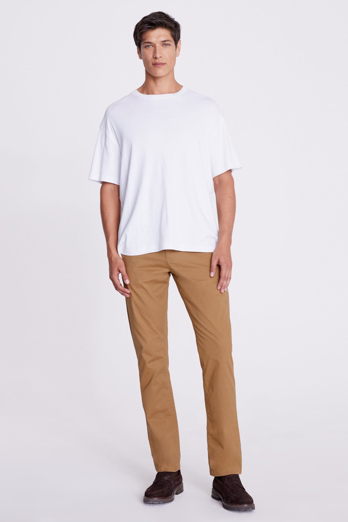 Tailored Fit Tobacco Cotton Chinos