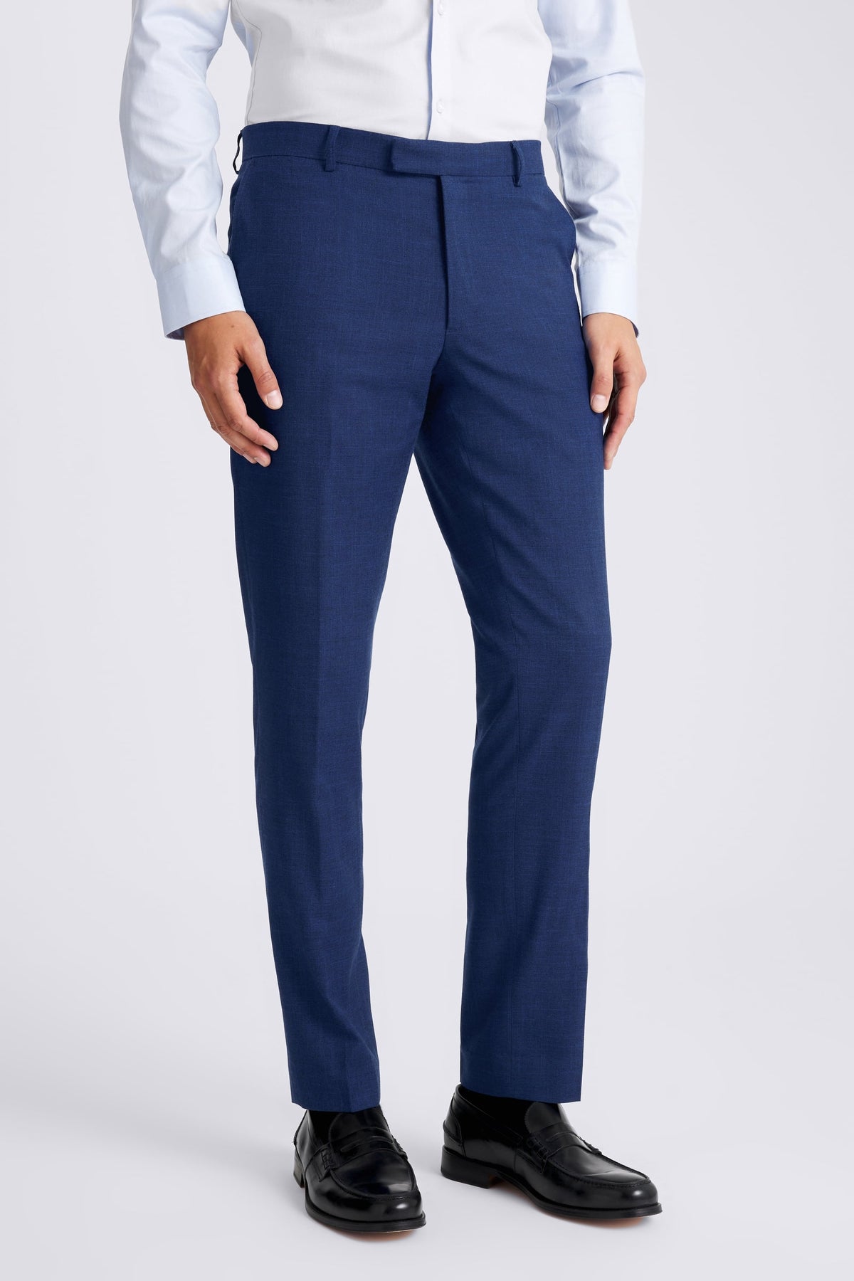 Slim Fit Blue Slub Trousers