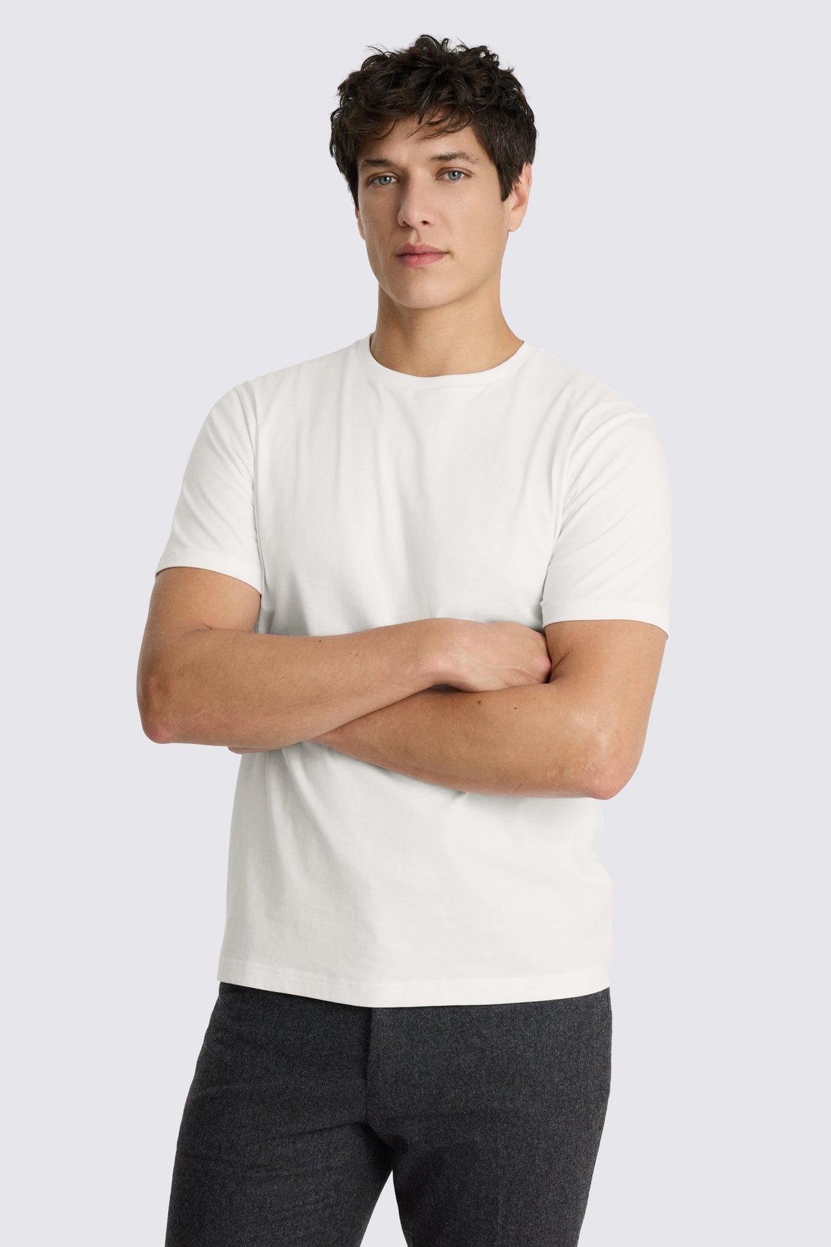White Cotton Crew-Neck T-Shirt