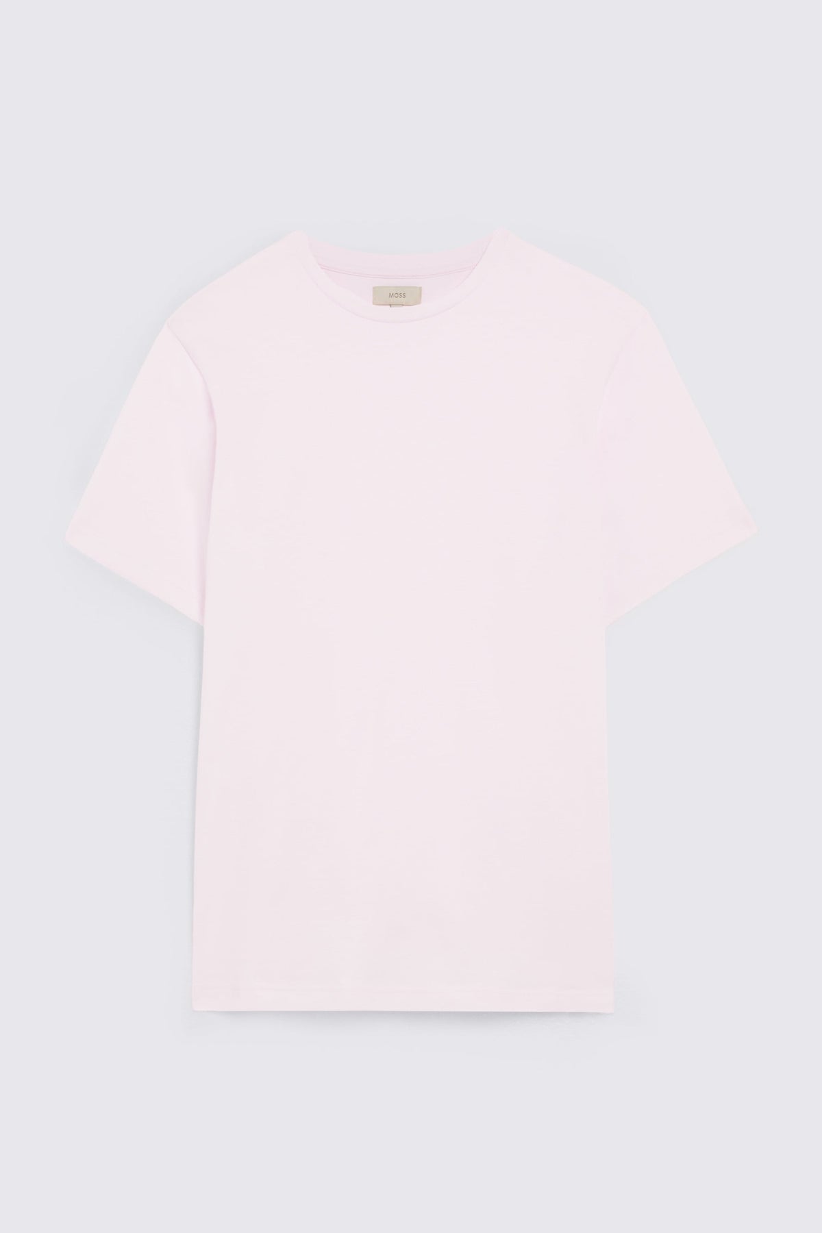 Light Pink Cotton Crew-Neck T-Shirt
