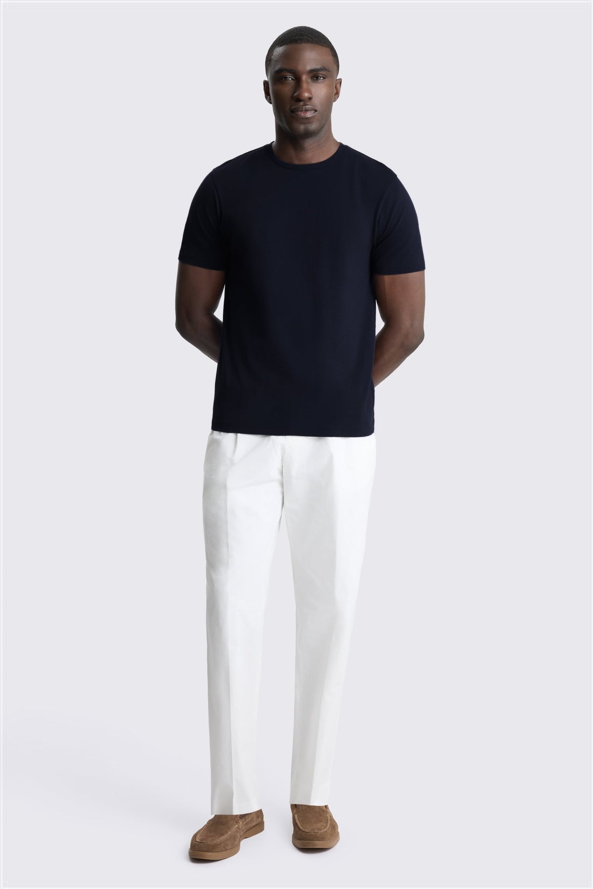 Navy Cotton Crew-Neck T-Shirt