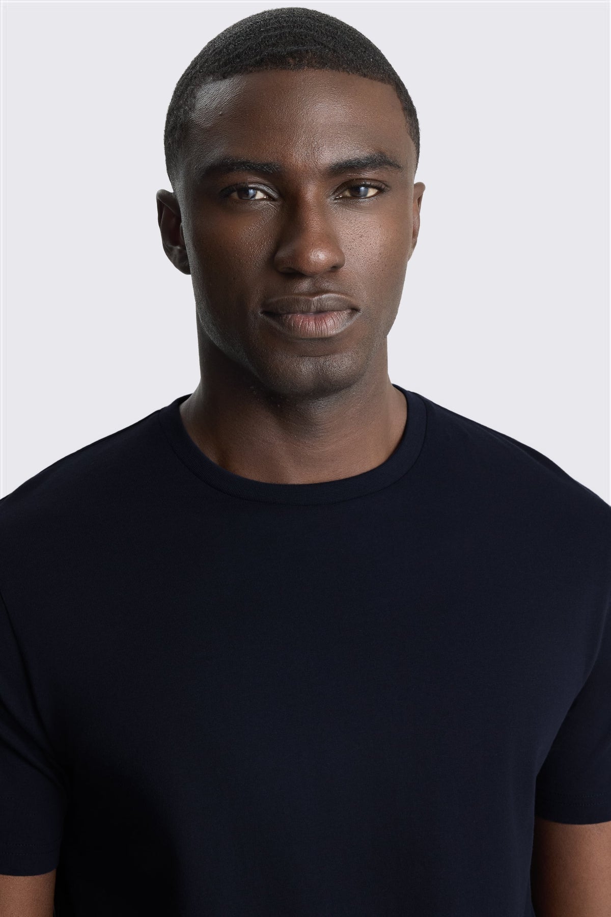 Navy Cotton Crew-Neck T-Shirt