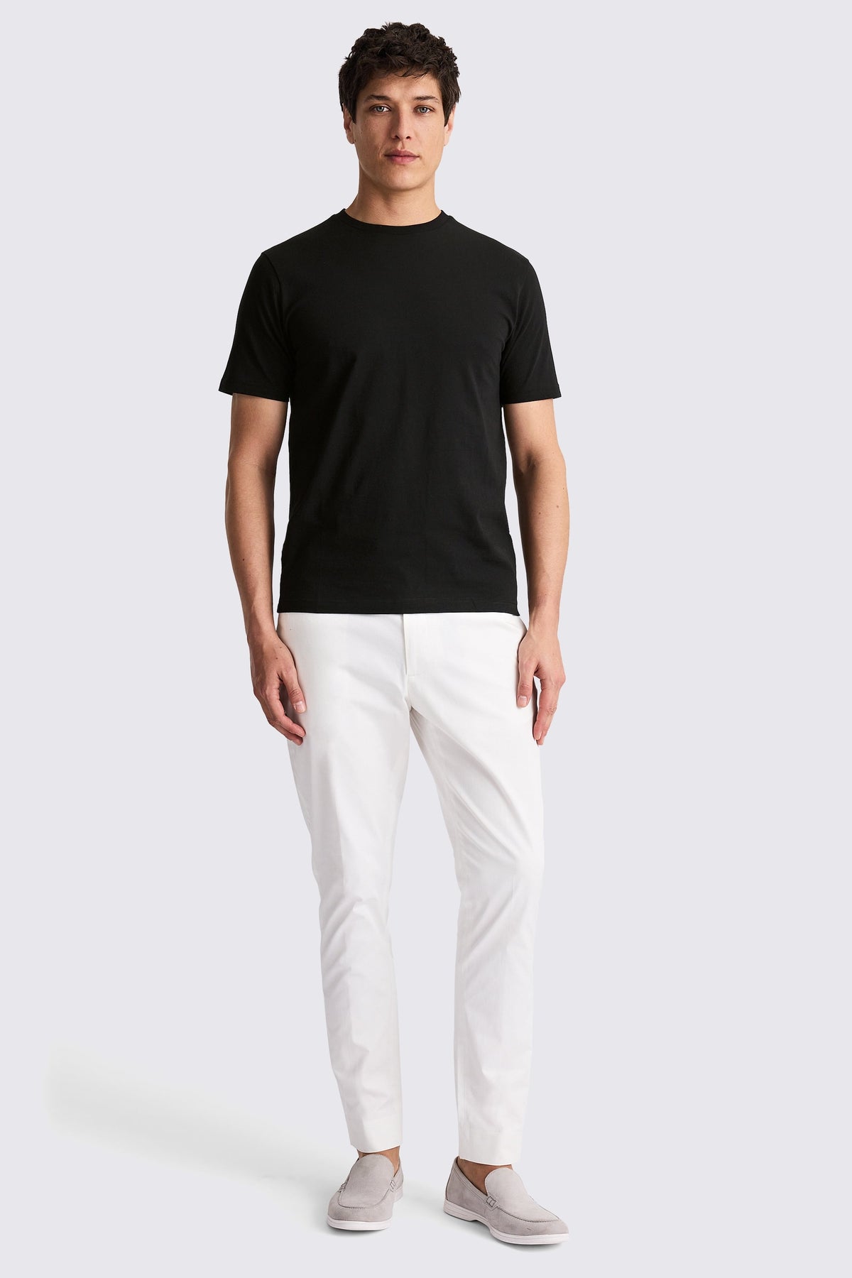 Black Cotton Crew-Neck T-Shirt