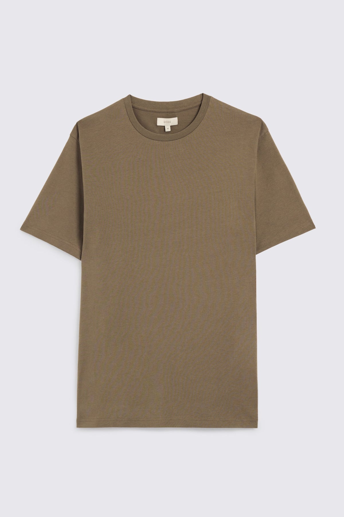 Dark Taupe Cotton Crew-Neck T-Shirt