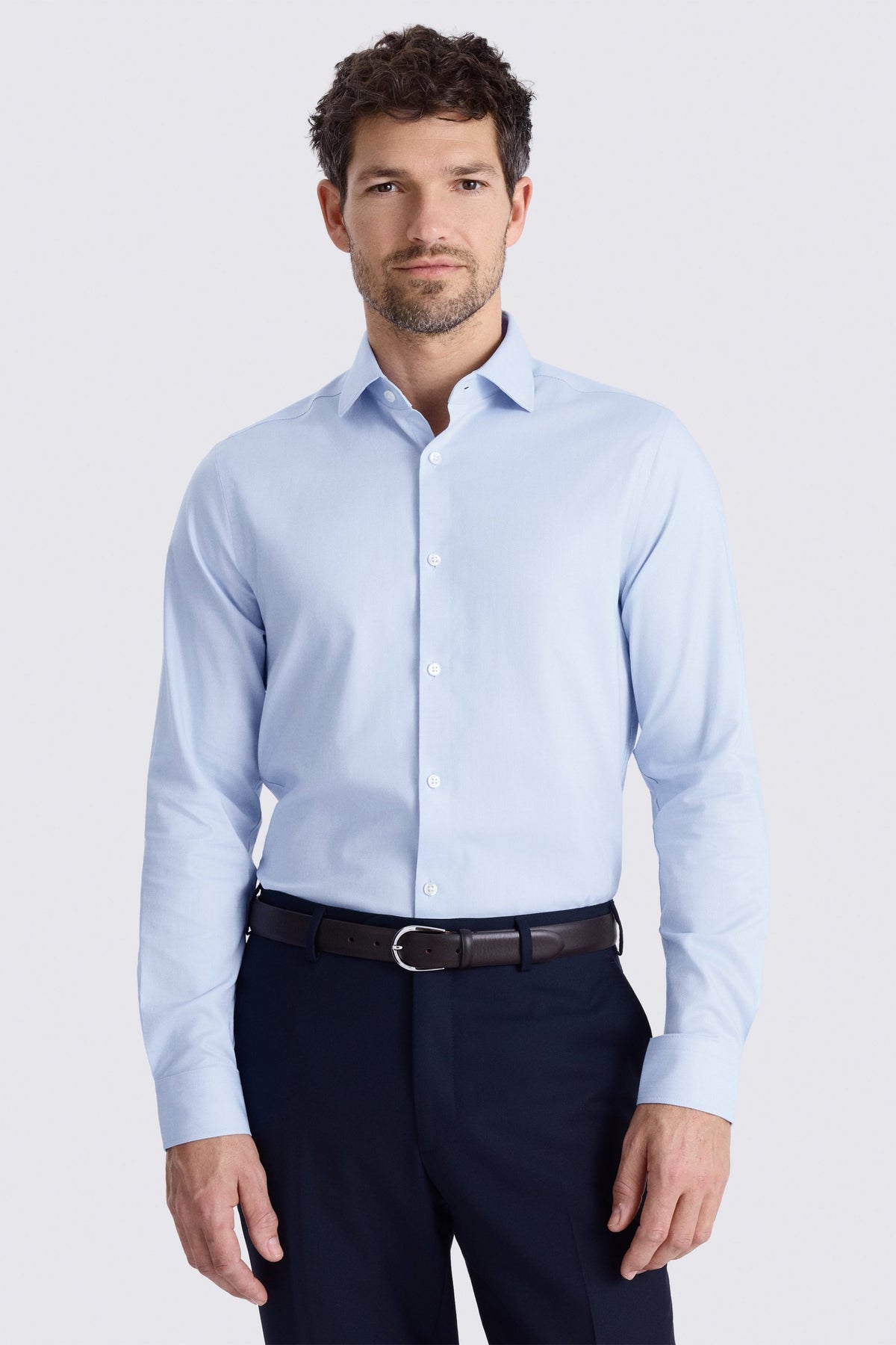 Slim Fit Sky Dobby Stretch Shirt