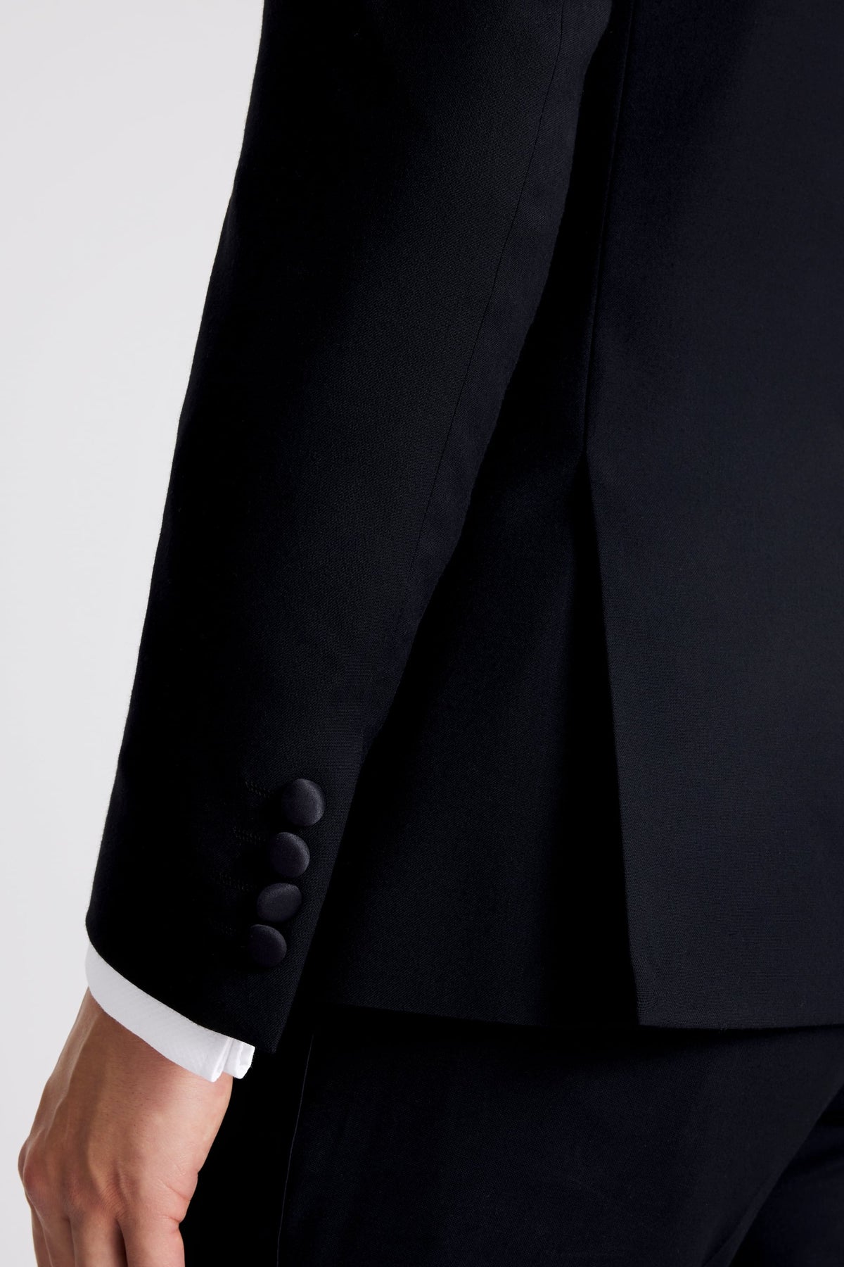 Slim Fit Black Peak Lapel Tuxedo Suit