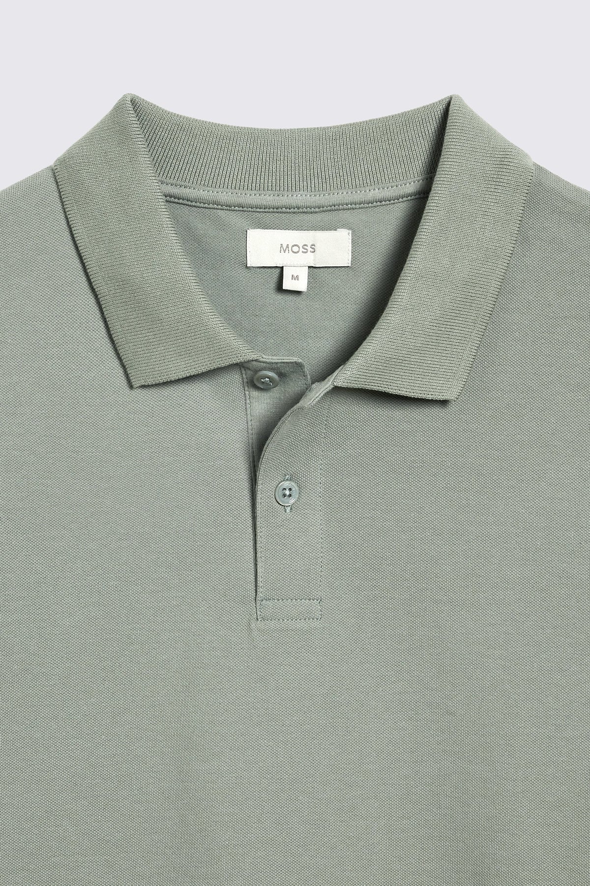 Sage Cotton Pique Polo Shirt