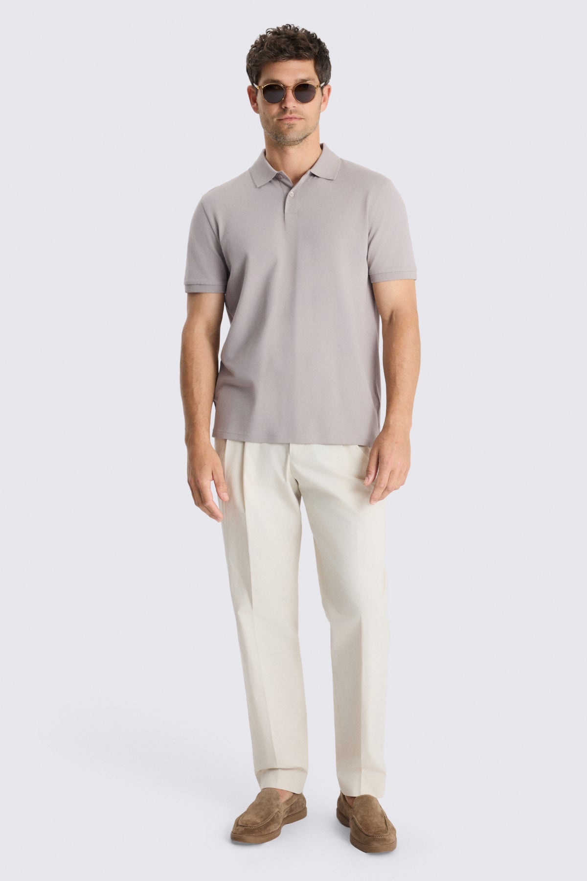 Granite Cotton Pique Polo Shirt