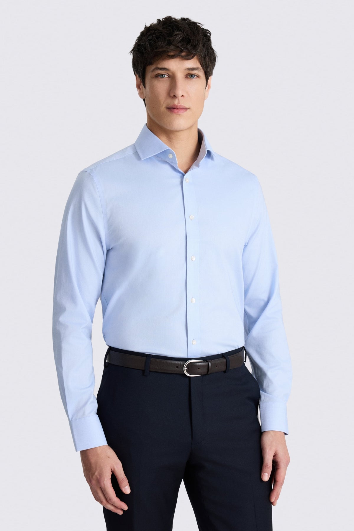 Tailored Fit Sky Dobby Stretch Shirt
