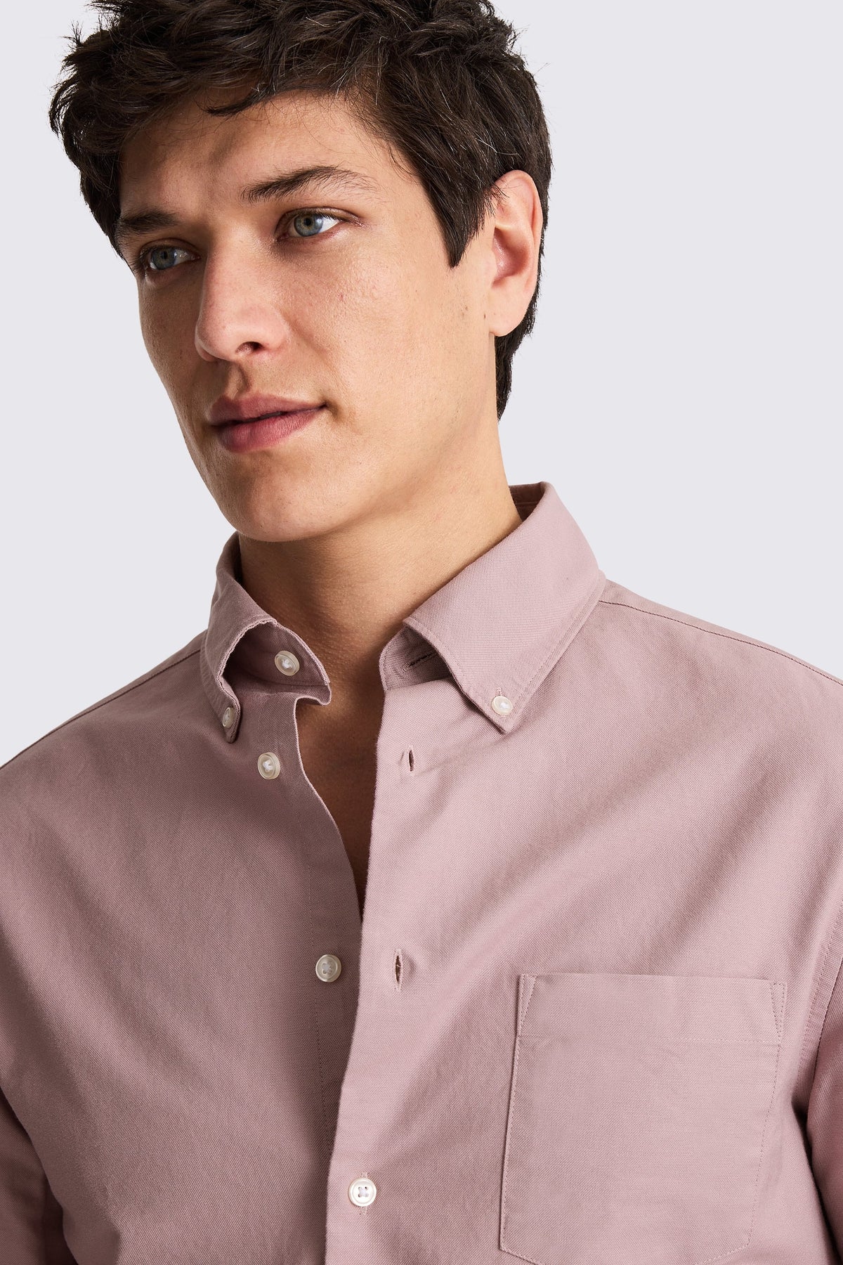 Dusty Pink Washed Cotton Oxford Shirt