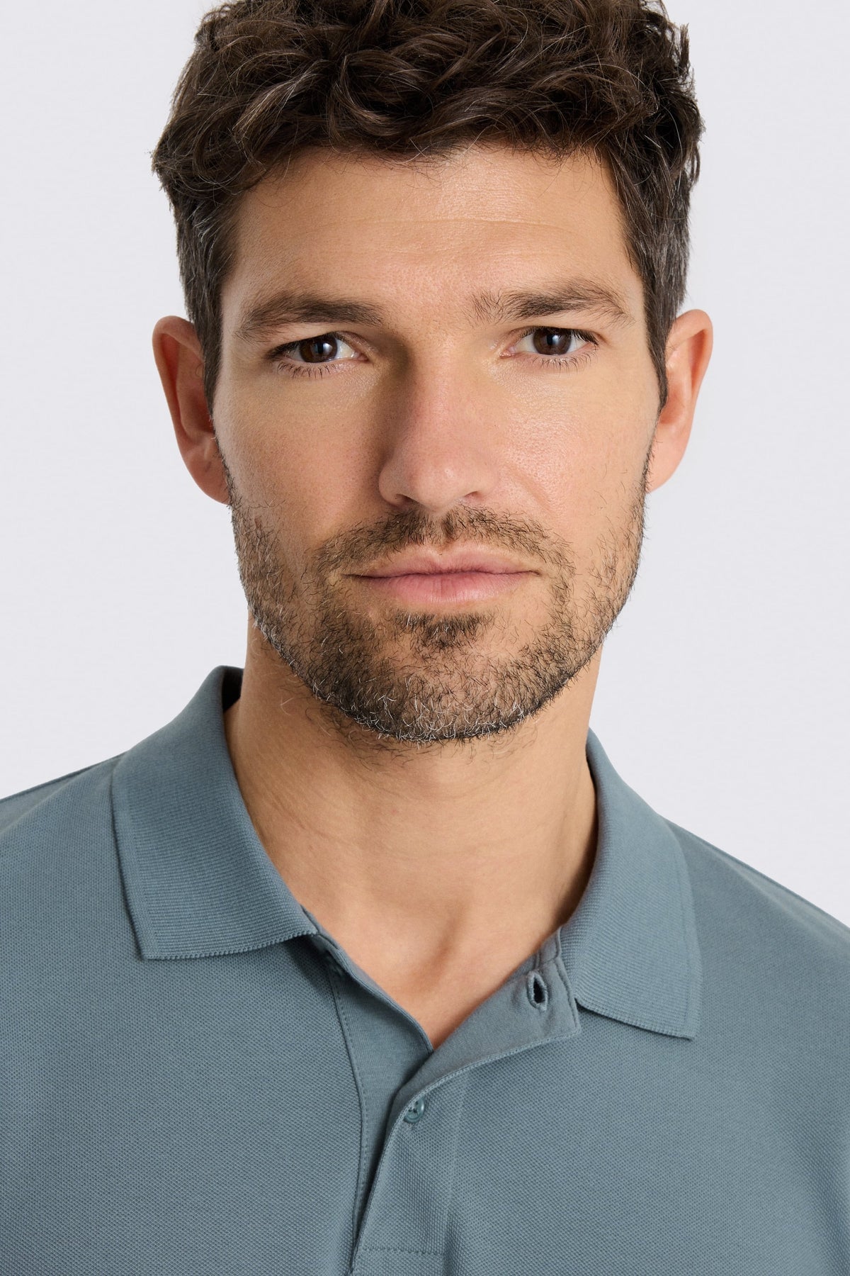 Teal Cotton Pique Polo Shirt