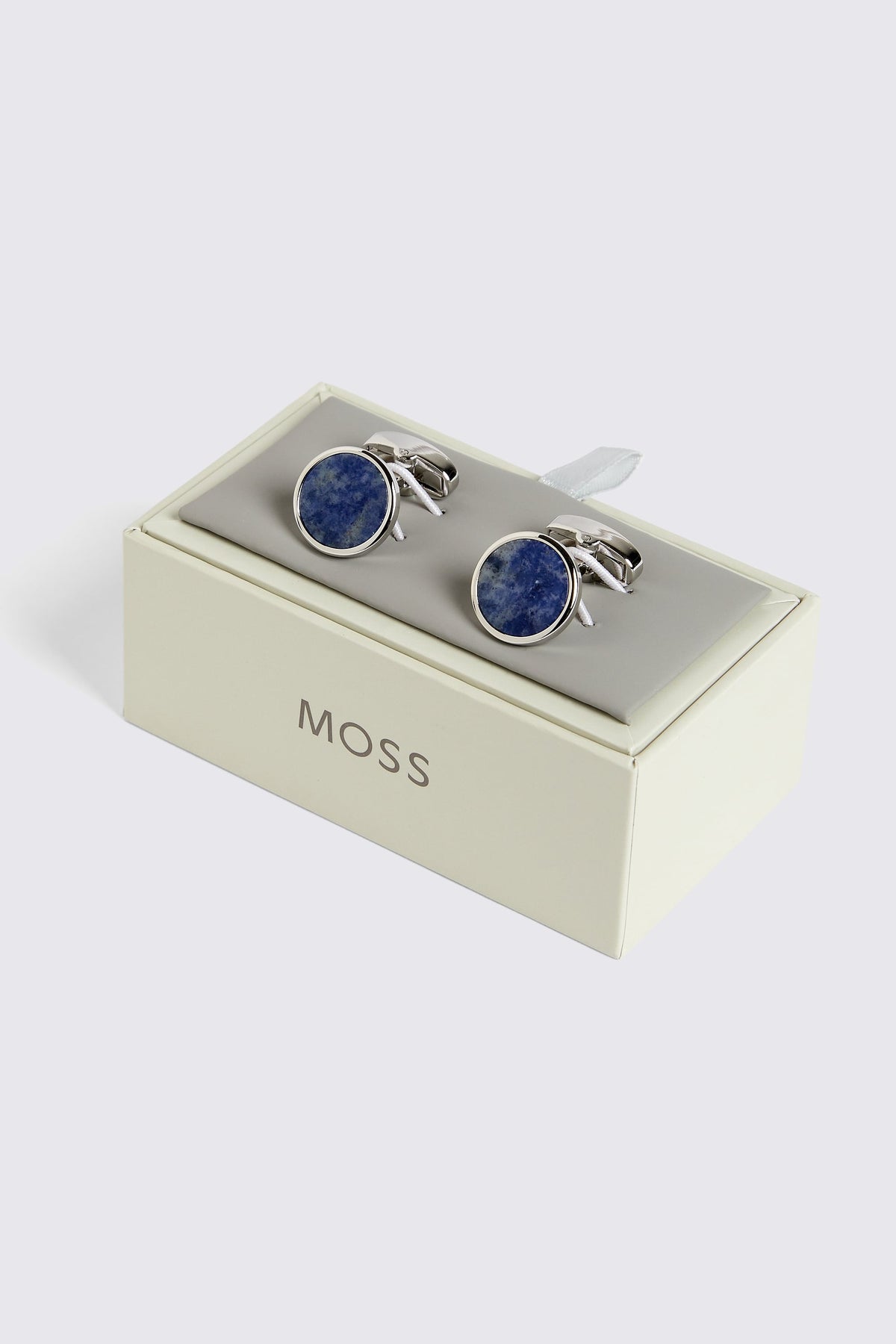 Blue Aventurine Stone Round Cufflinks