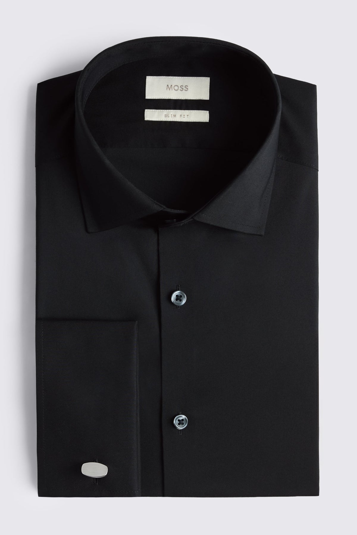 Slim Fit Black Stretch Shirt