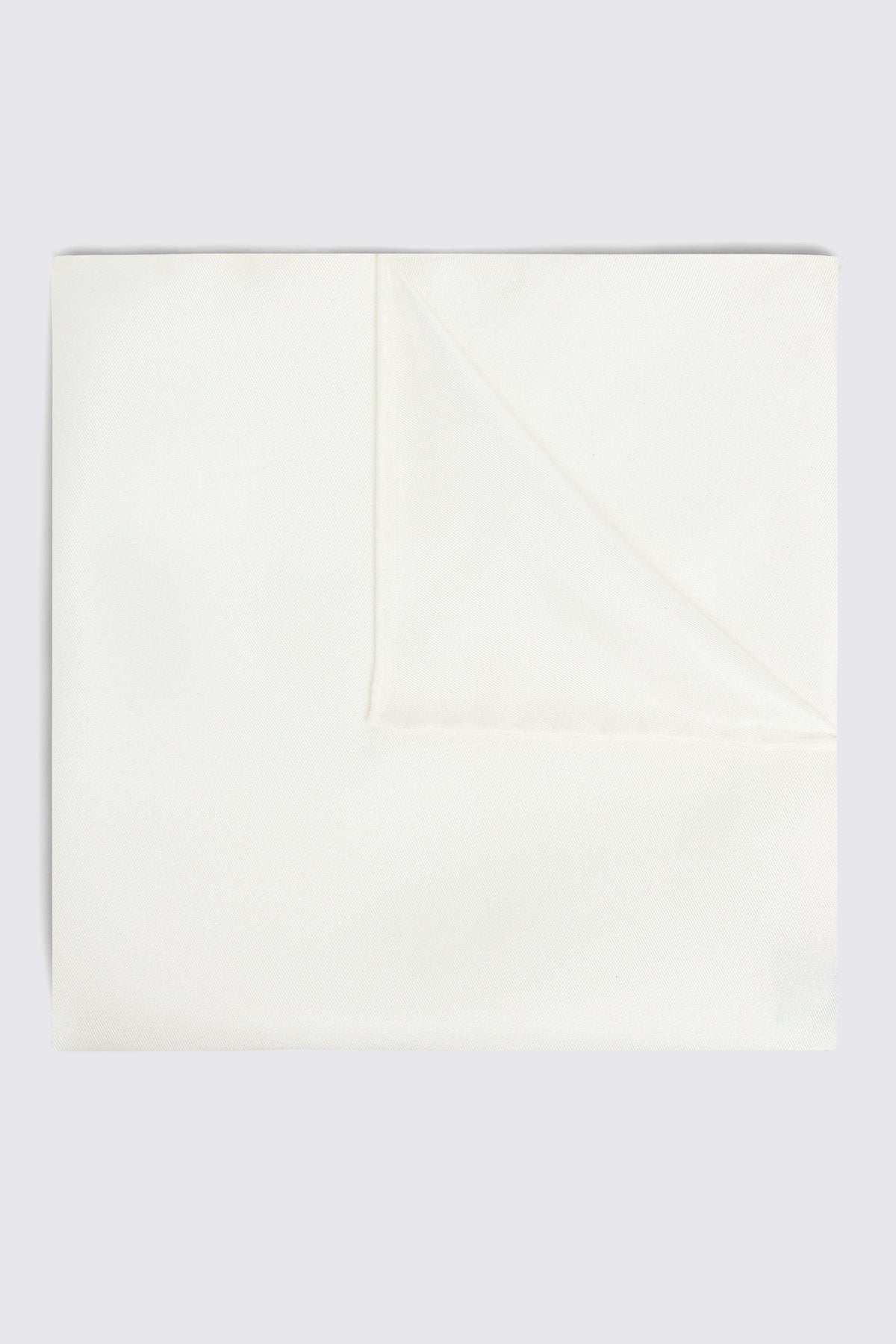 White Silk Pocket Square
