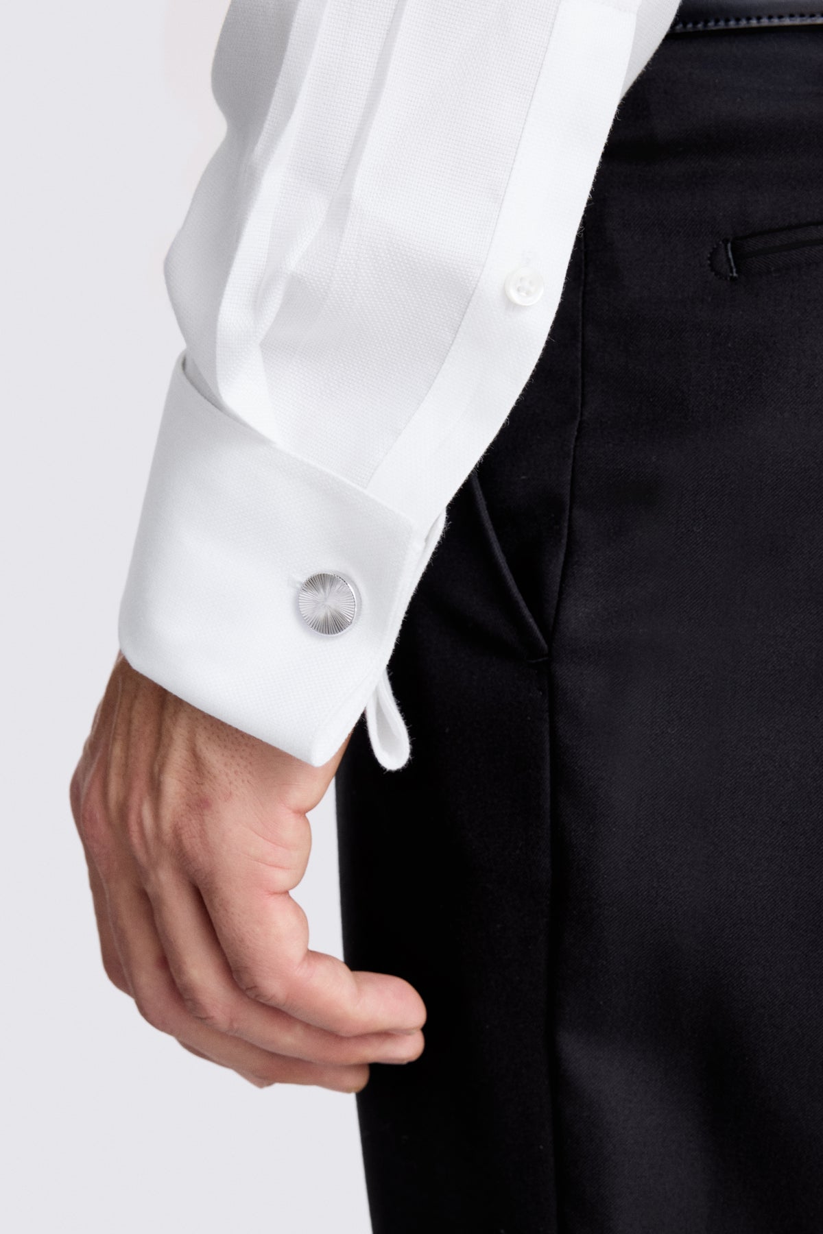 Slim Fit White Royal Oxford Non-Iron Cotton Shirt