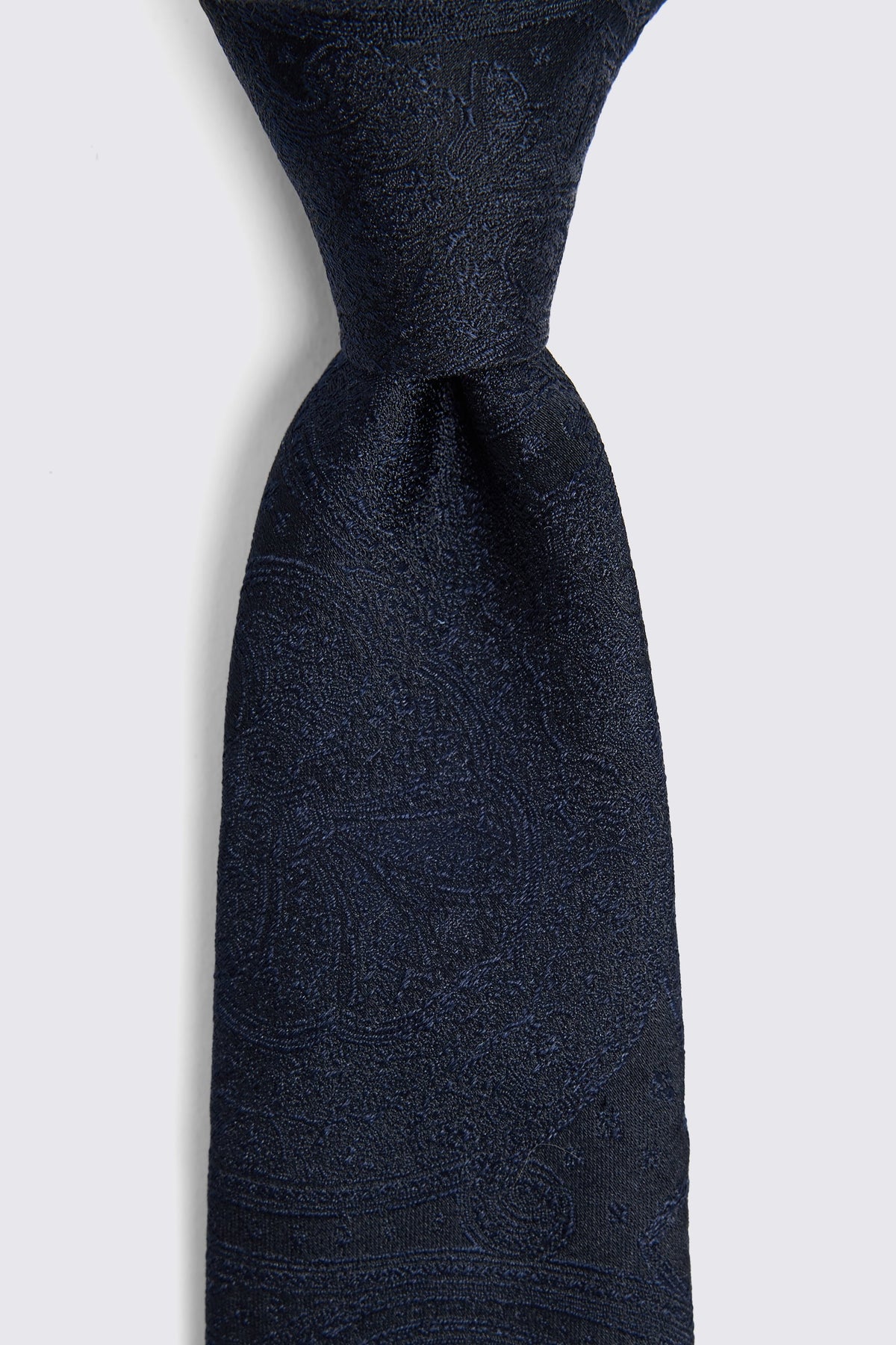 Navy Wedding Paisley Silk Tie
