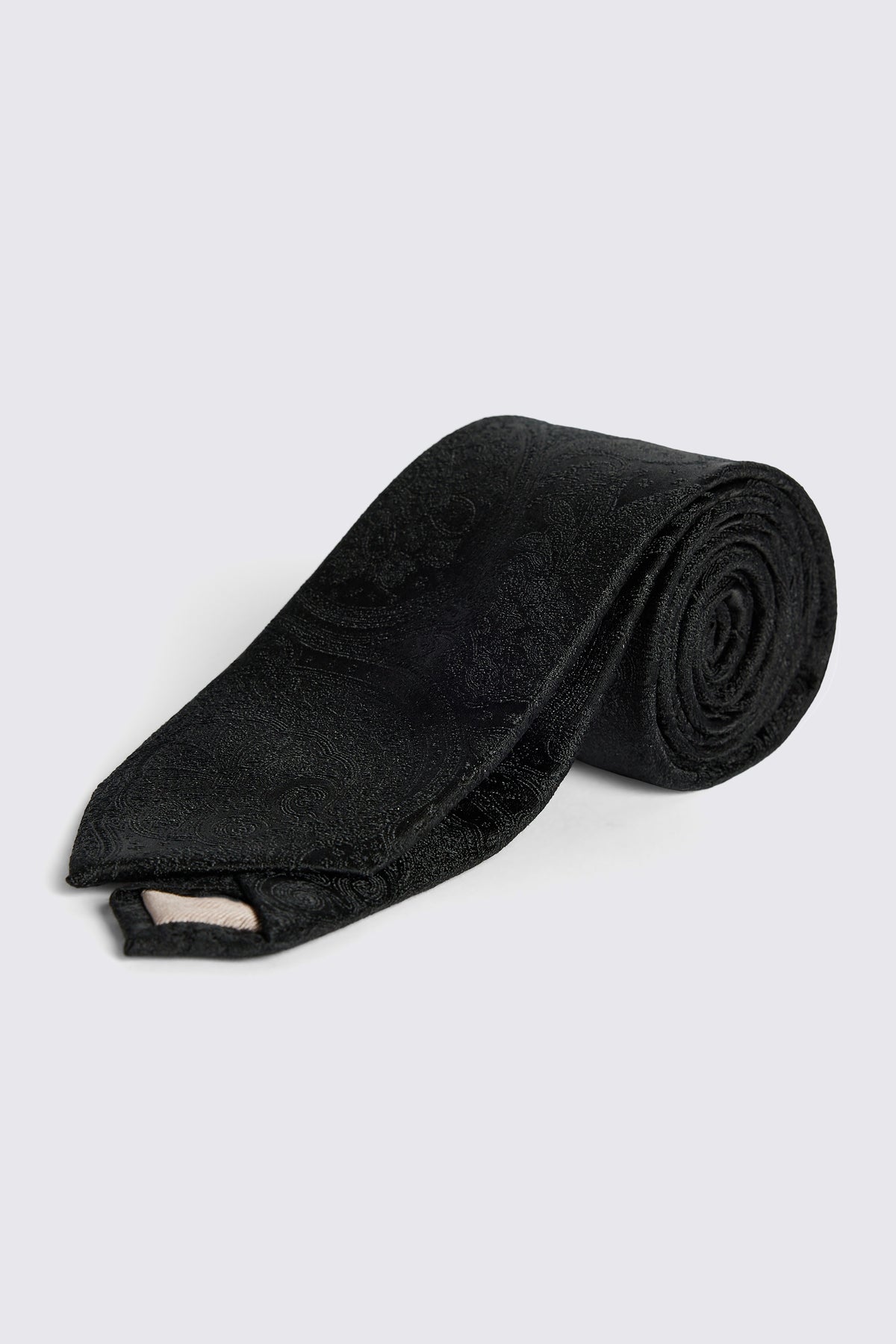 Black Wedding Paisley Silk Tie