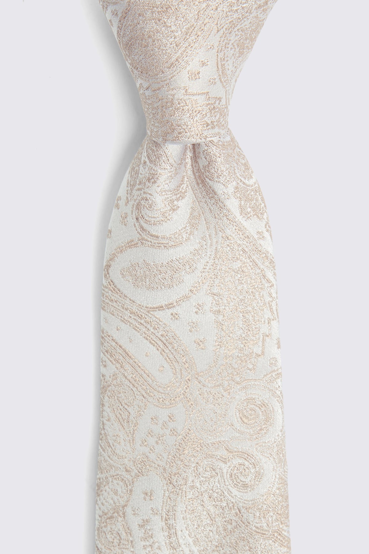 Champagne Wedding Paisley Silk Tie