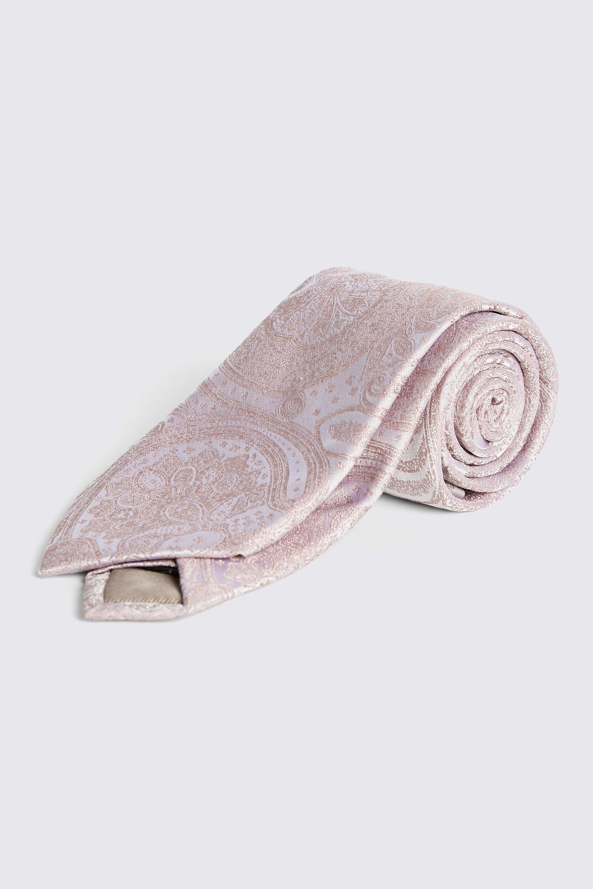 Dusty Pink Wedding Paisley Silk Tie
