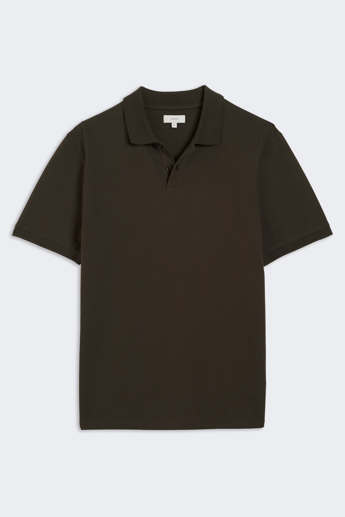 Brown Cotton Pique Polo Shirt
