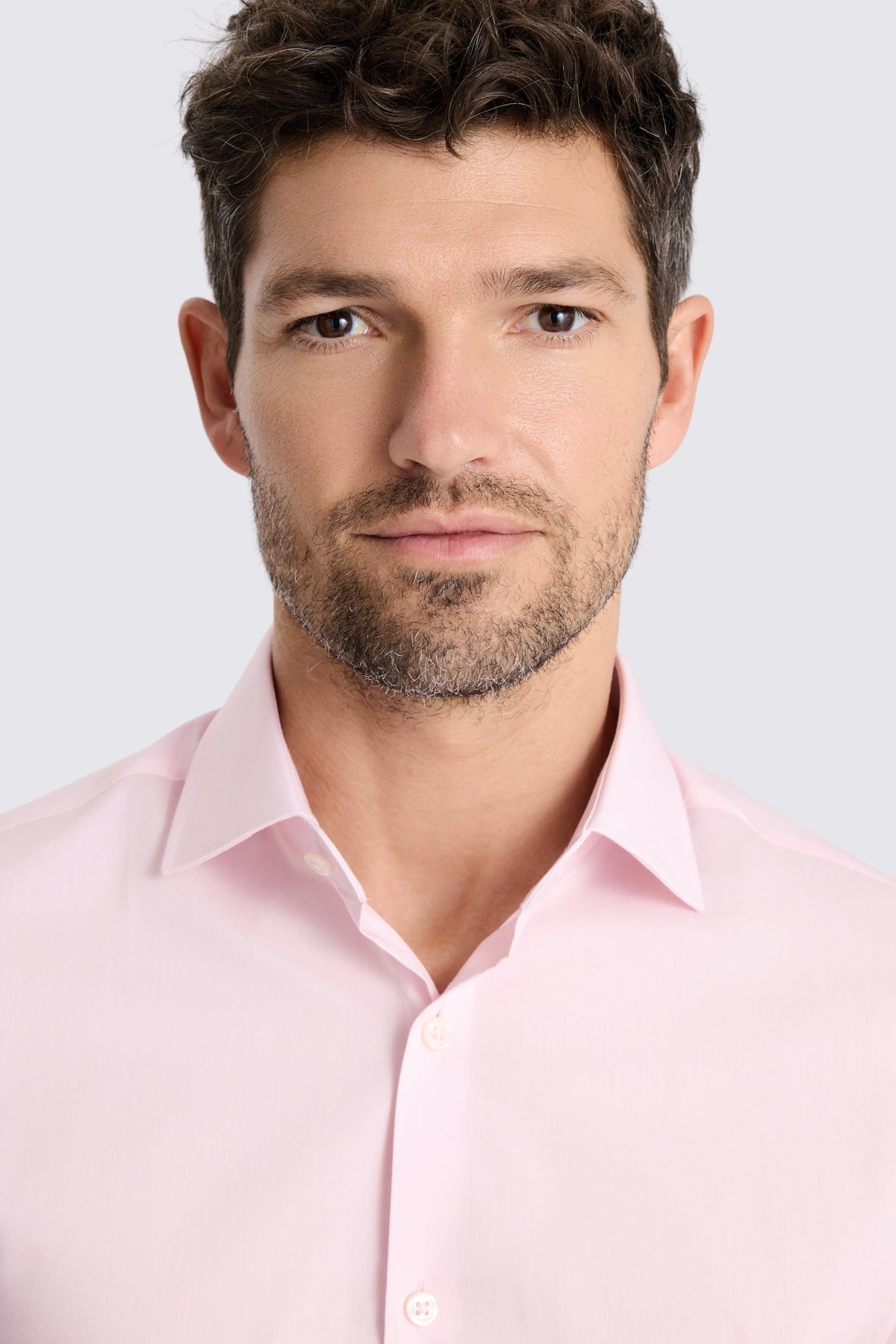 Slim Fit Pink Stretch Shirt
