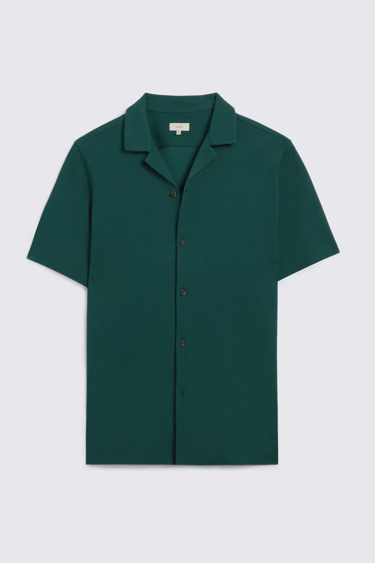 Emerald Knitted Cuban Collar Shirt