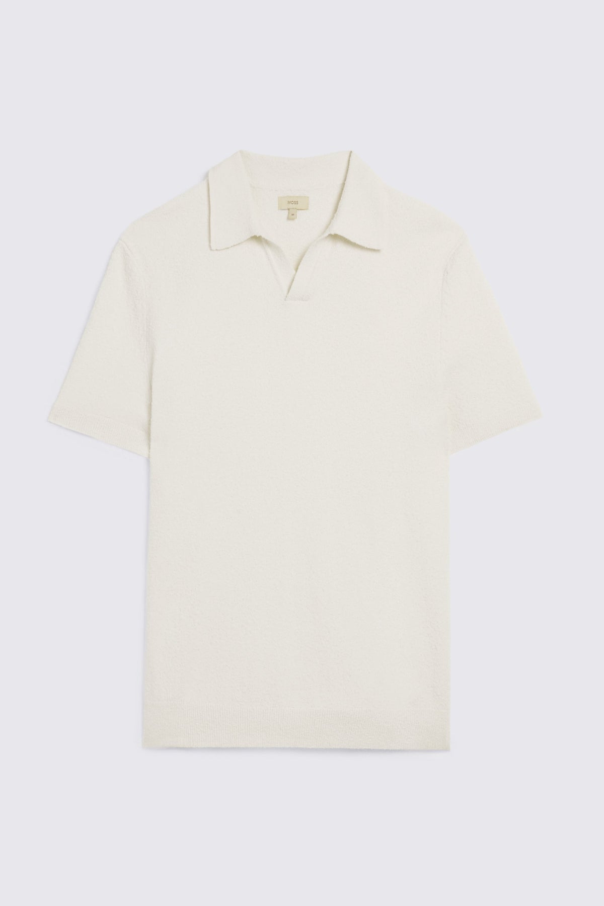 Off-White Ribbed Boucle Skipper Polo Shirt