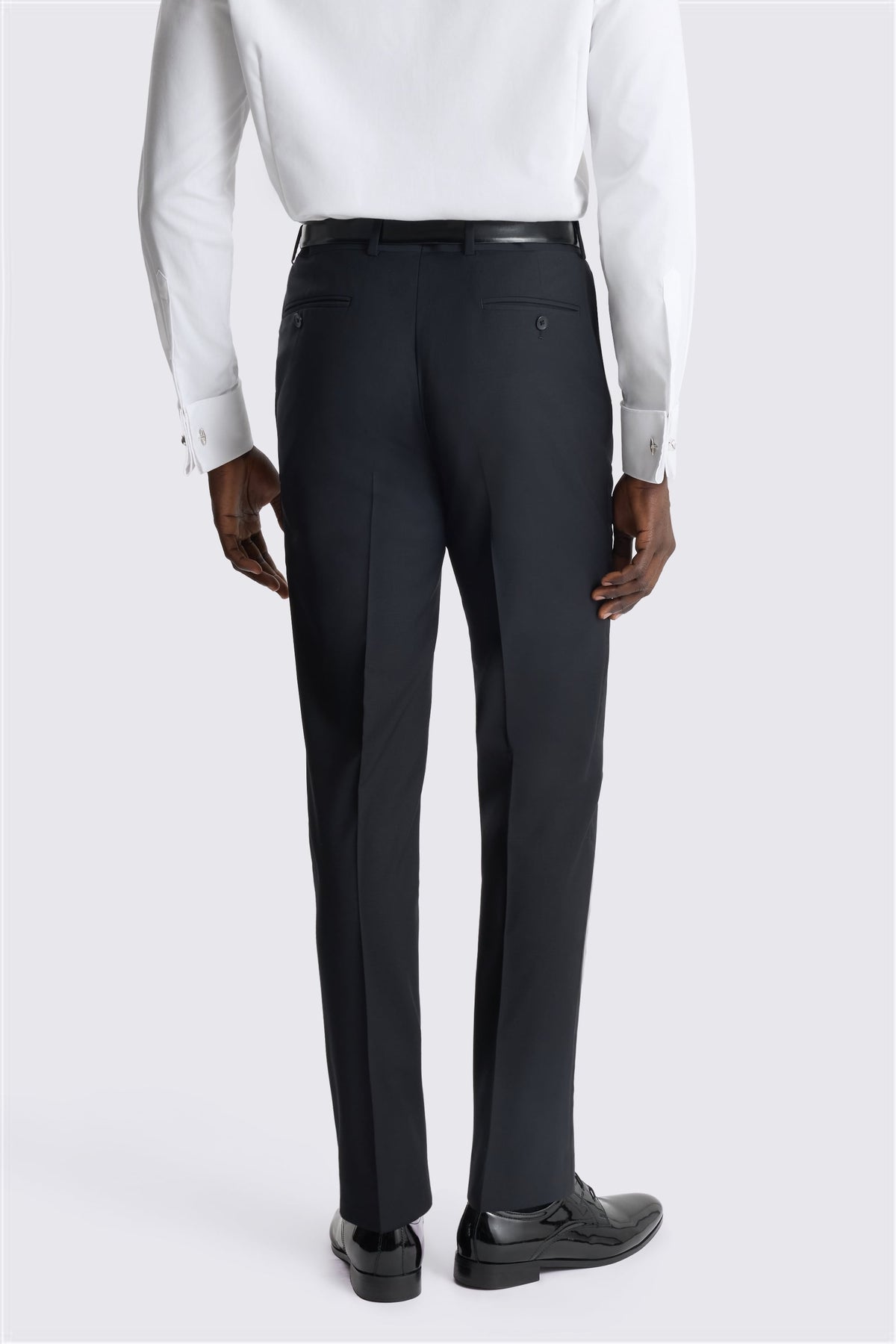 Tailored Fit Performance Black Dress Trousers