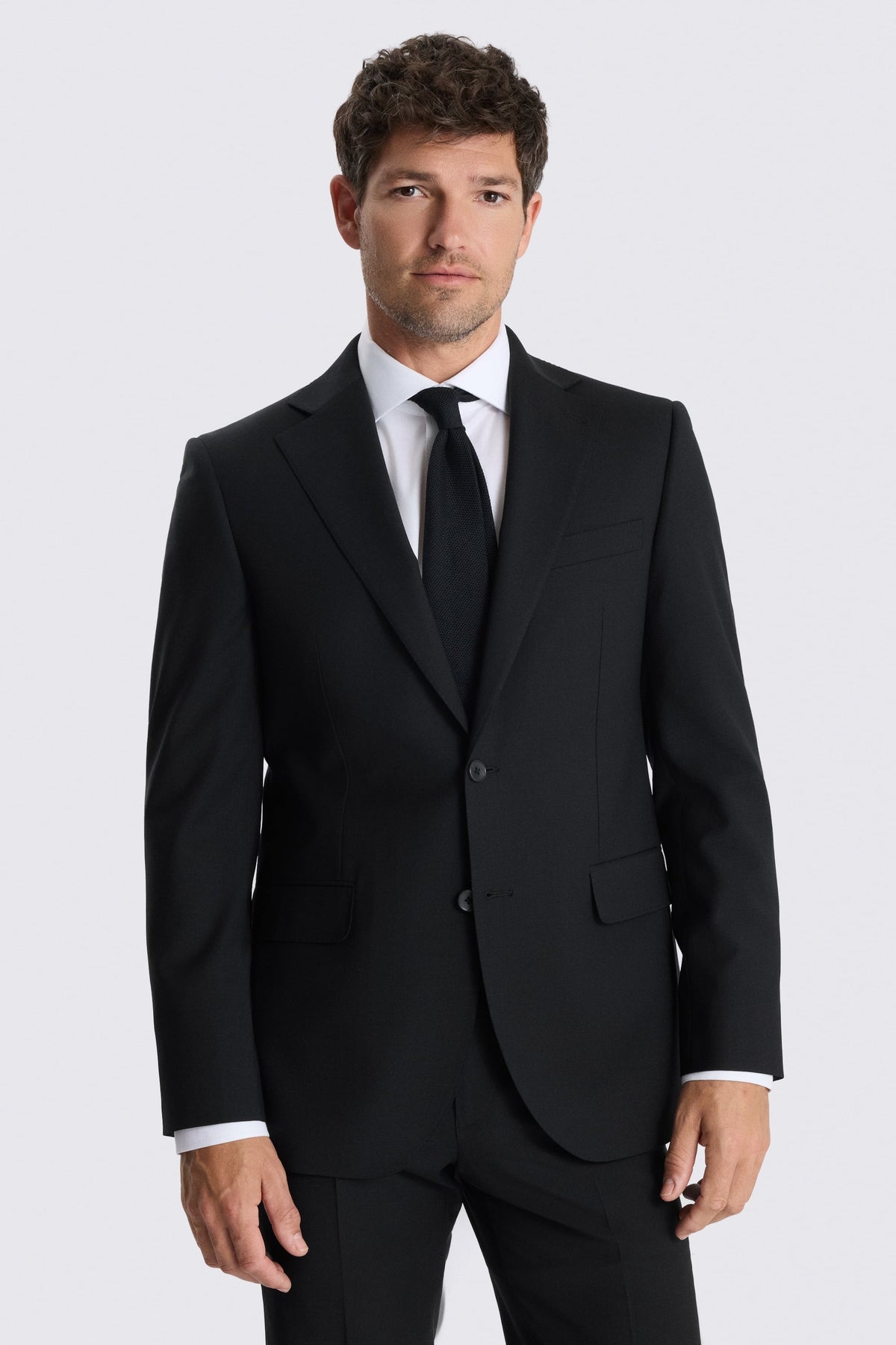 Tailored Fit Black Performance Suit