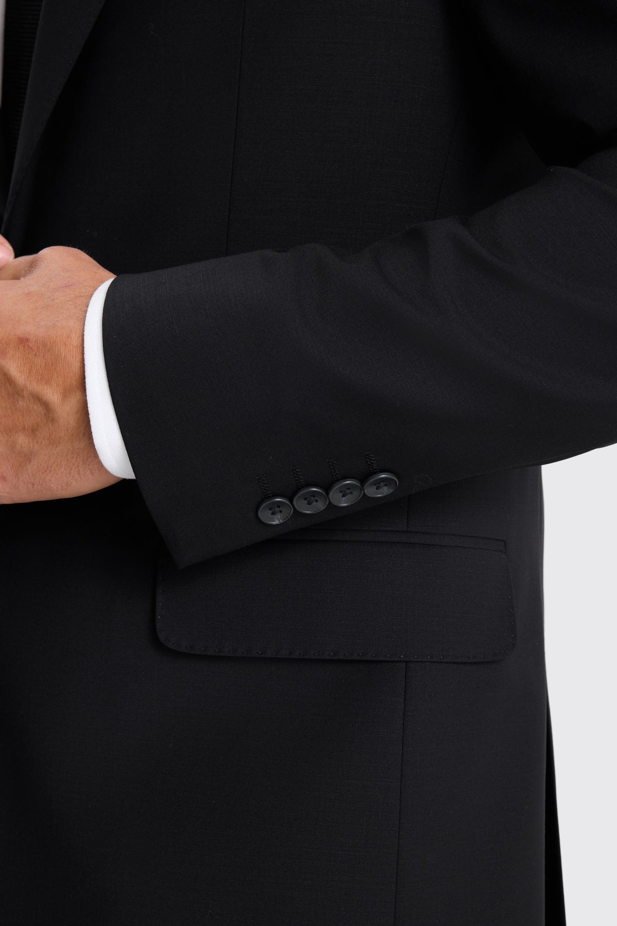 Tailored Fit Black Performance Suit