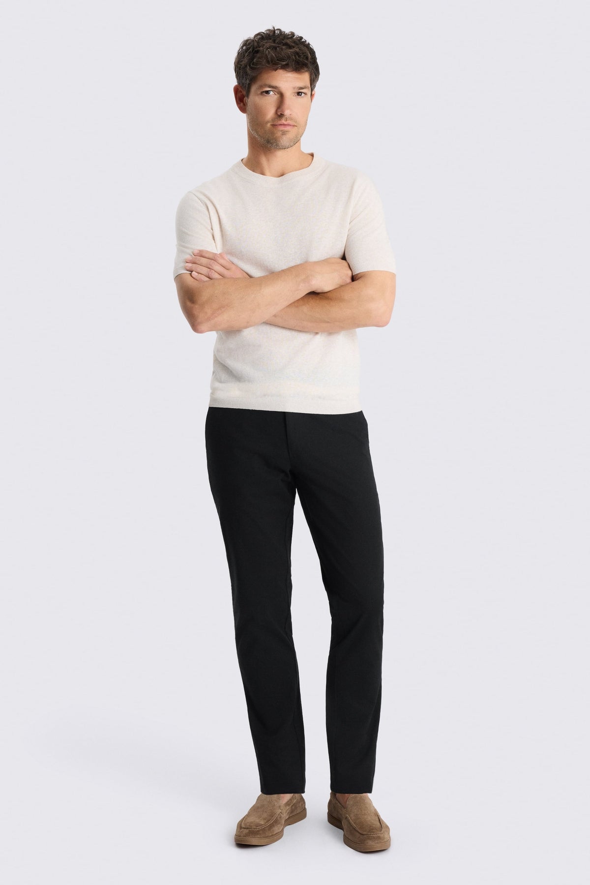Tailored Fit Black Chinos