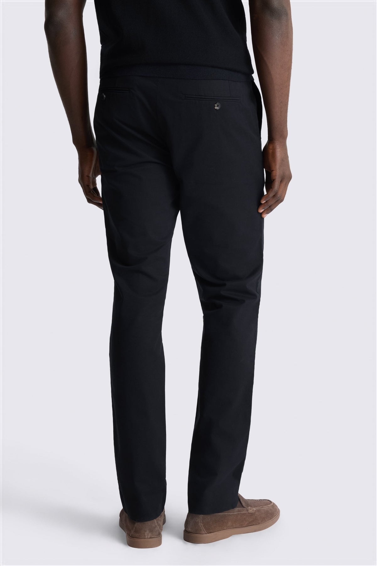 Slim Fit Black Cotton Chino