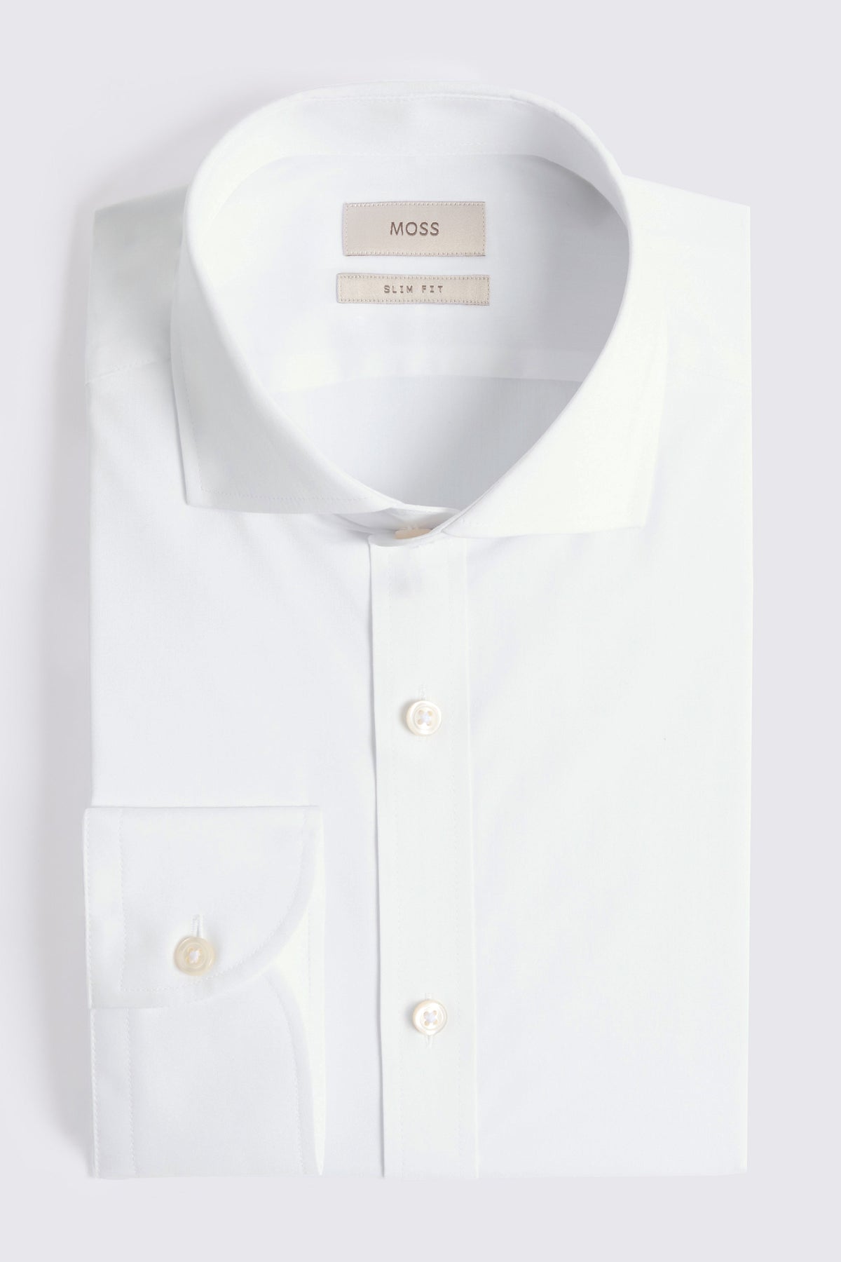 Slim Fit White Stretch Shirt