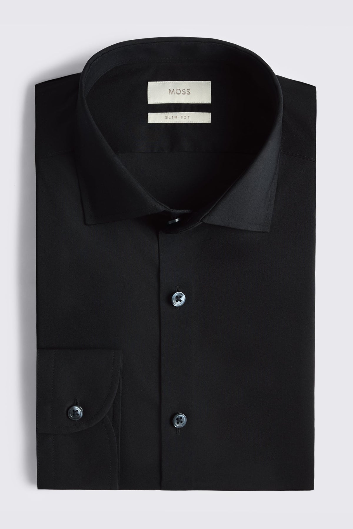 Slim Fit Black Stretch Shirt