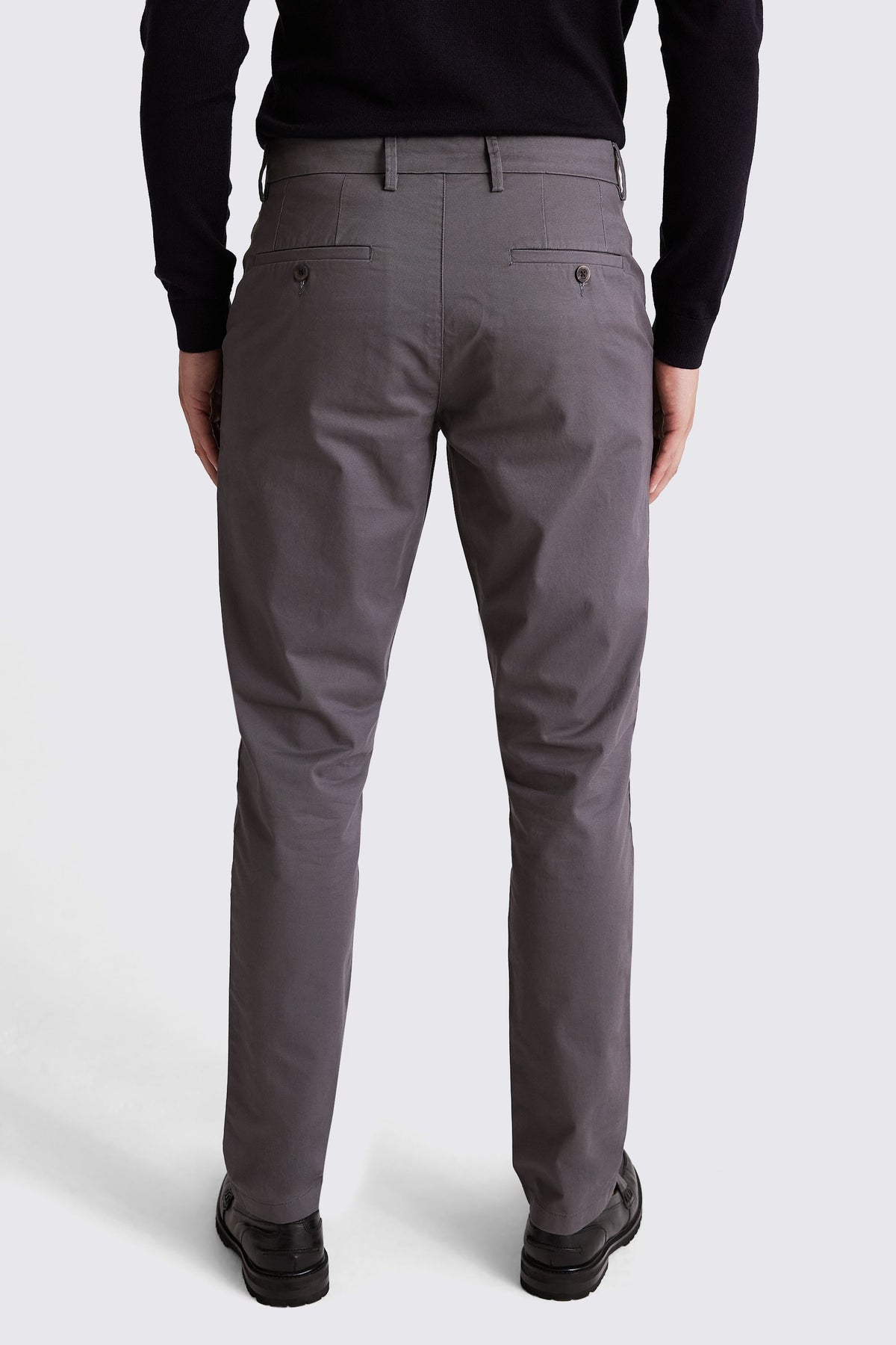 Tailored Fit Graphite Cotton Chinos