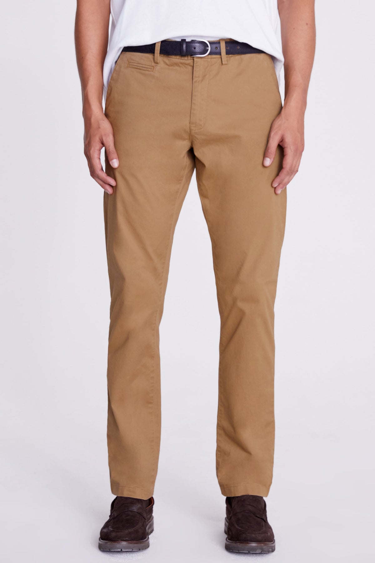 Tailored Fit Tobacco Cotton Chinos