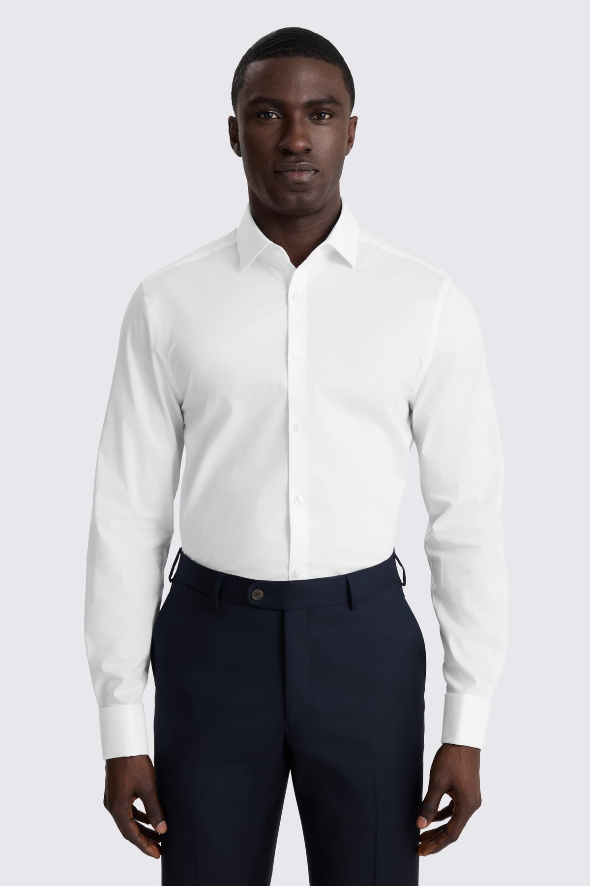 Slim Fit White Stretch Shirt