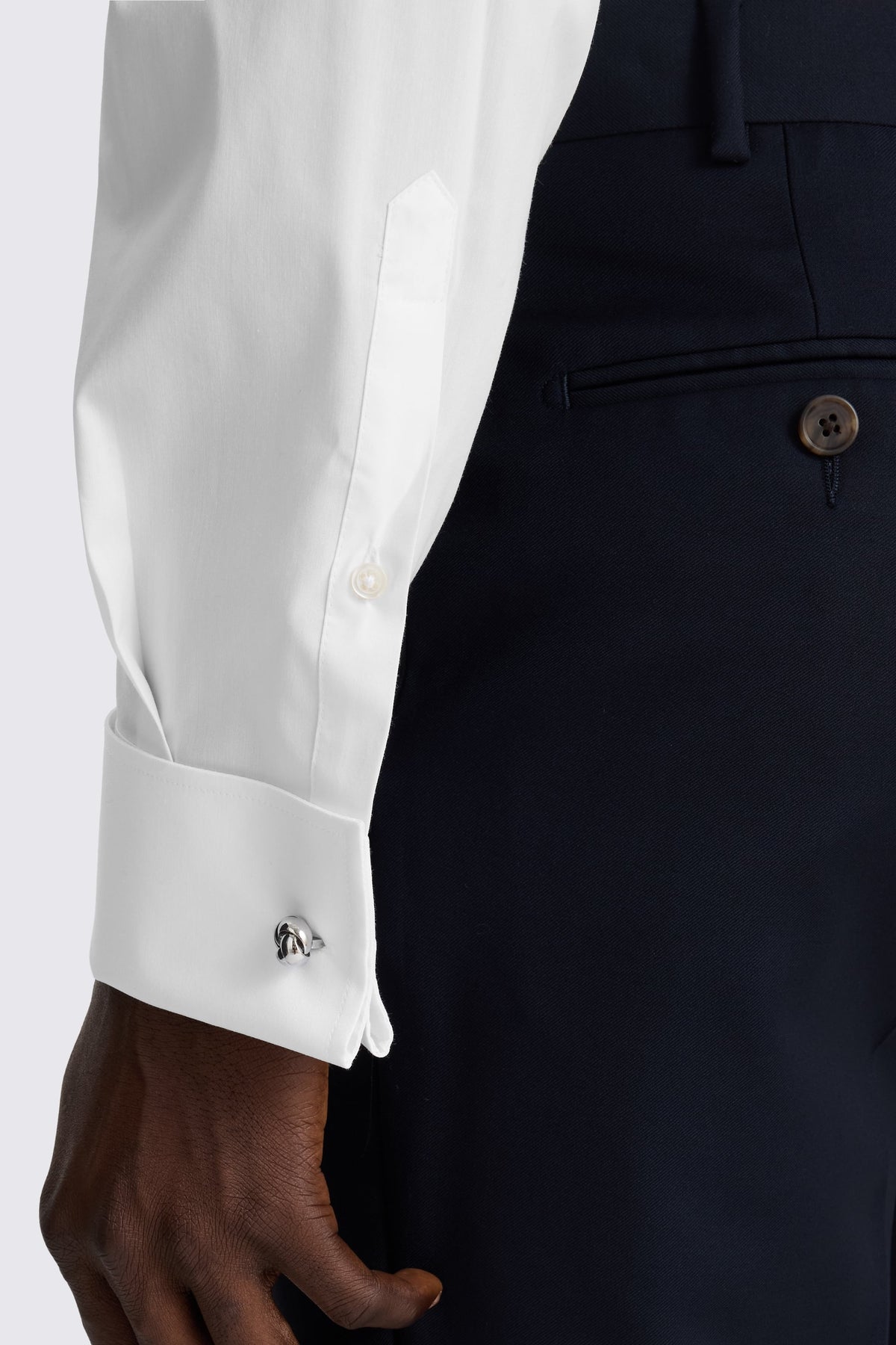 Slim Fit White Stretch Shirt