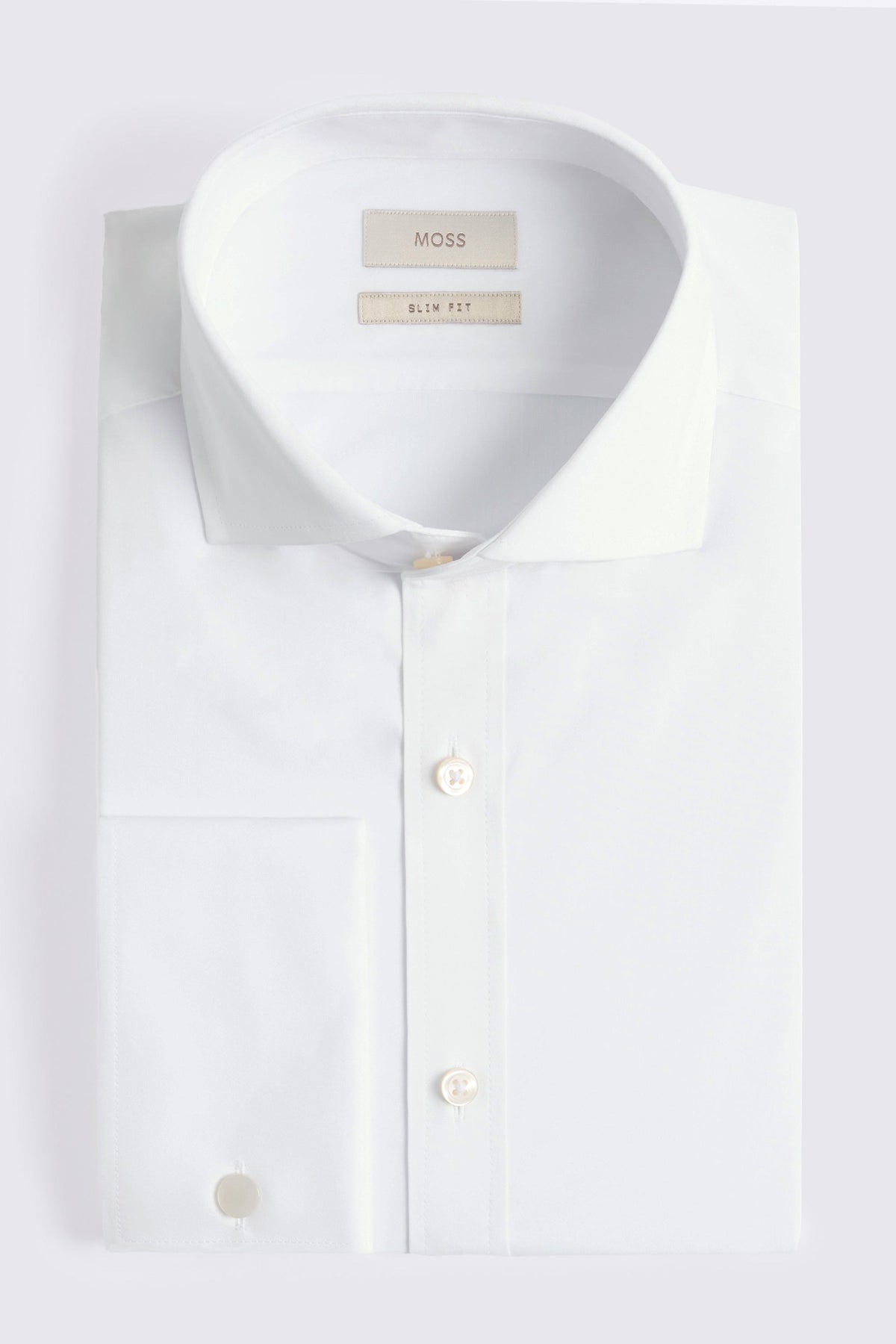 Slim Fit White Stretch Shirt