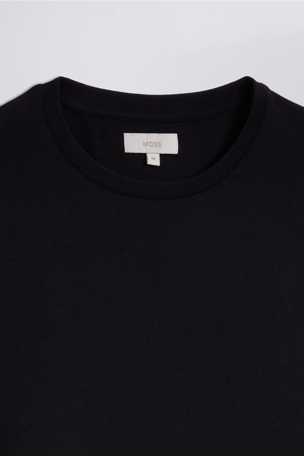 Black Cotton Crew-Neck T-Shirt