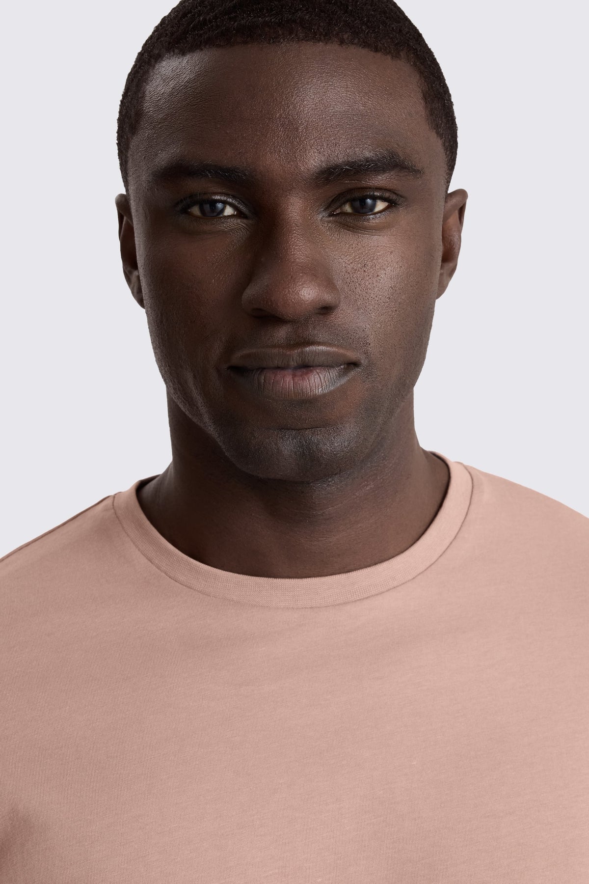 Light Mauve Cotton Crew-Neck T-Shirt