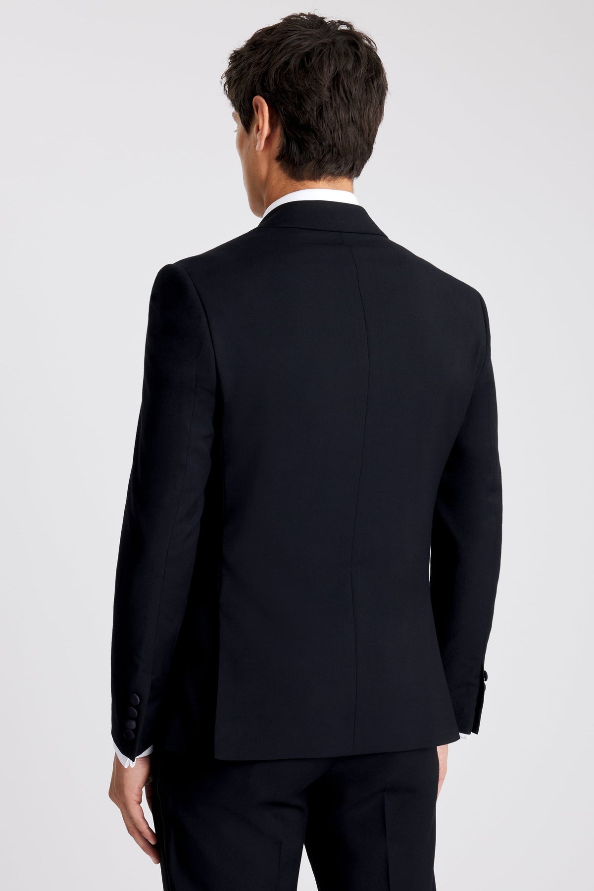 Slim Fit Black Peak Lapel Tuxedo Suit
