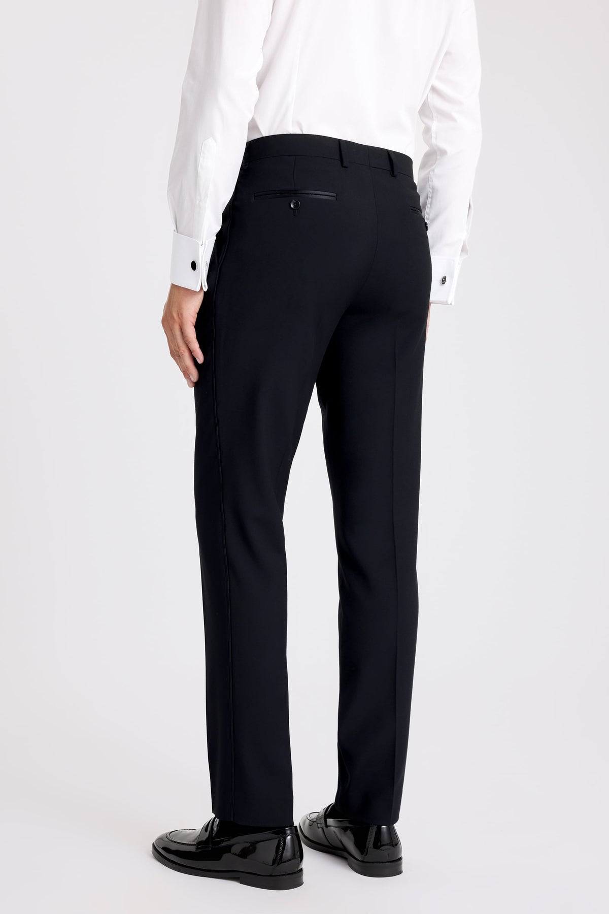 Slim Fit Black Dress Trousers
