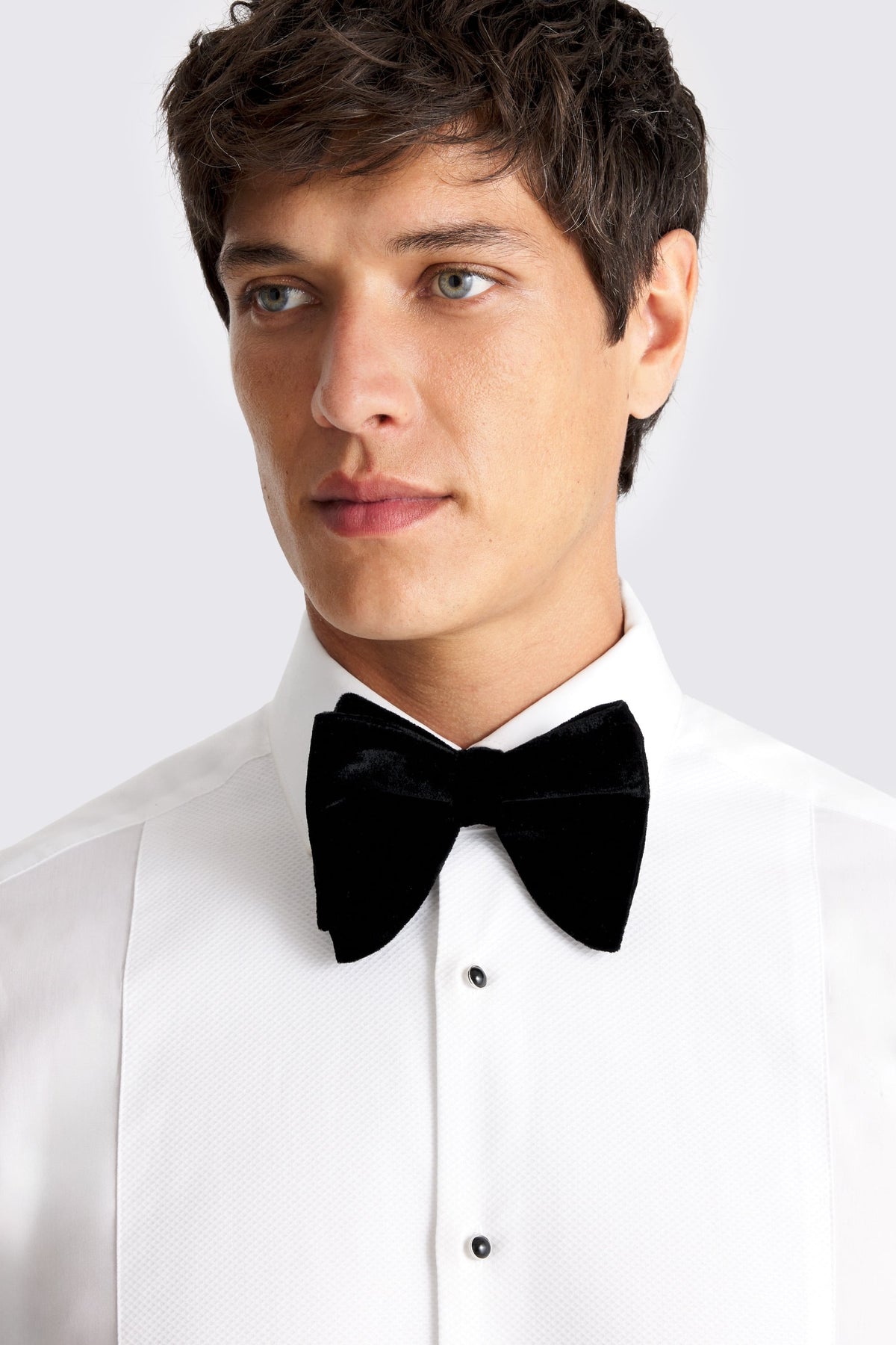Black Floppy Velvet Pre-Tied Bow Tie