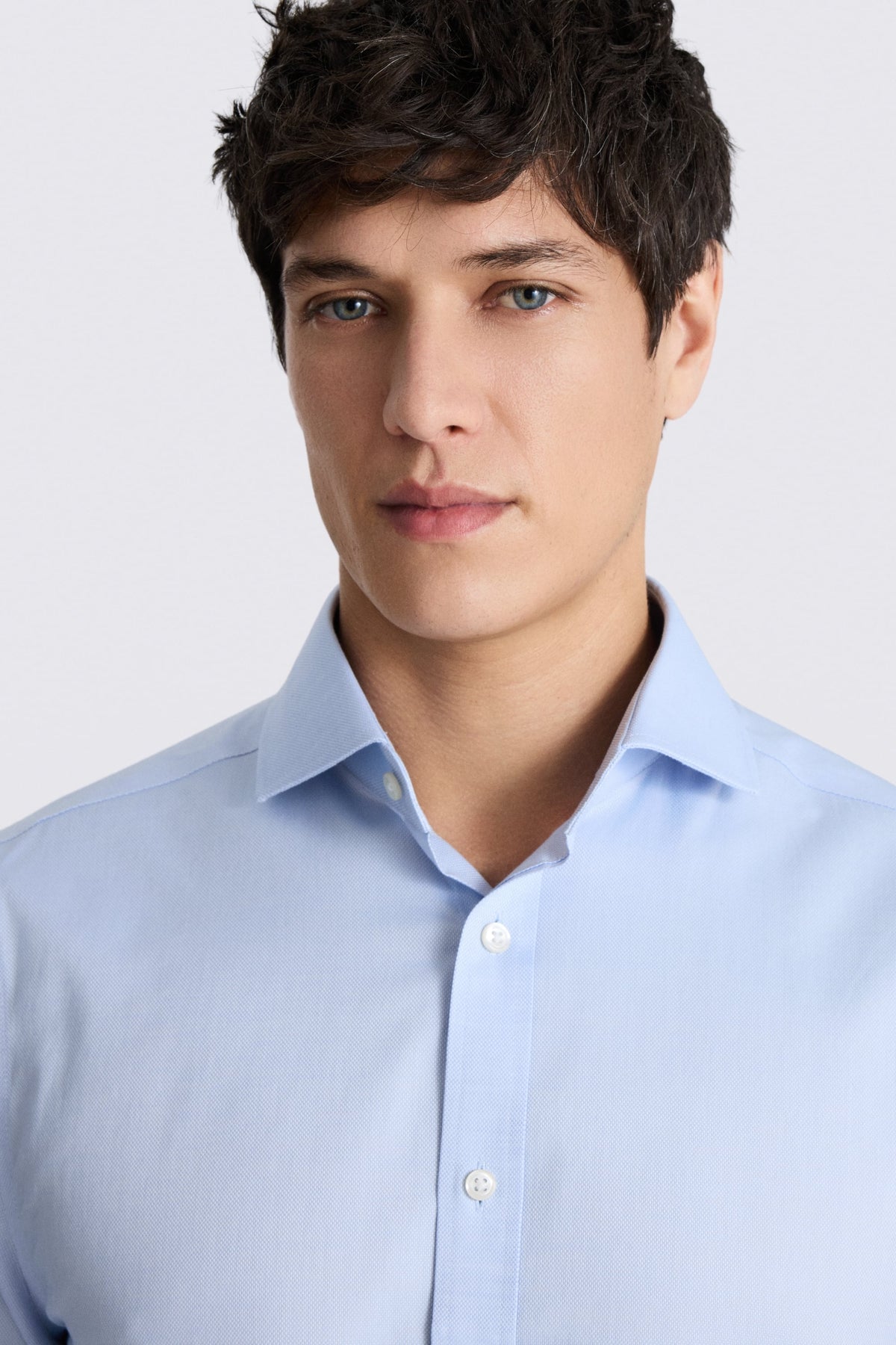 Tailored Fit Sky Dobby Stretch Shirt