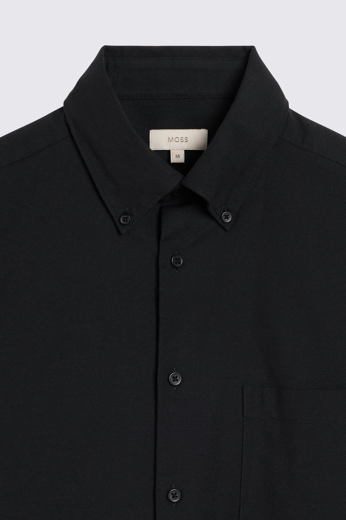 Black Washed Cotton Oxford Shirt