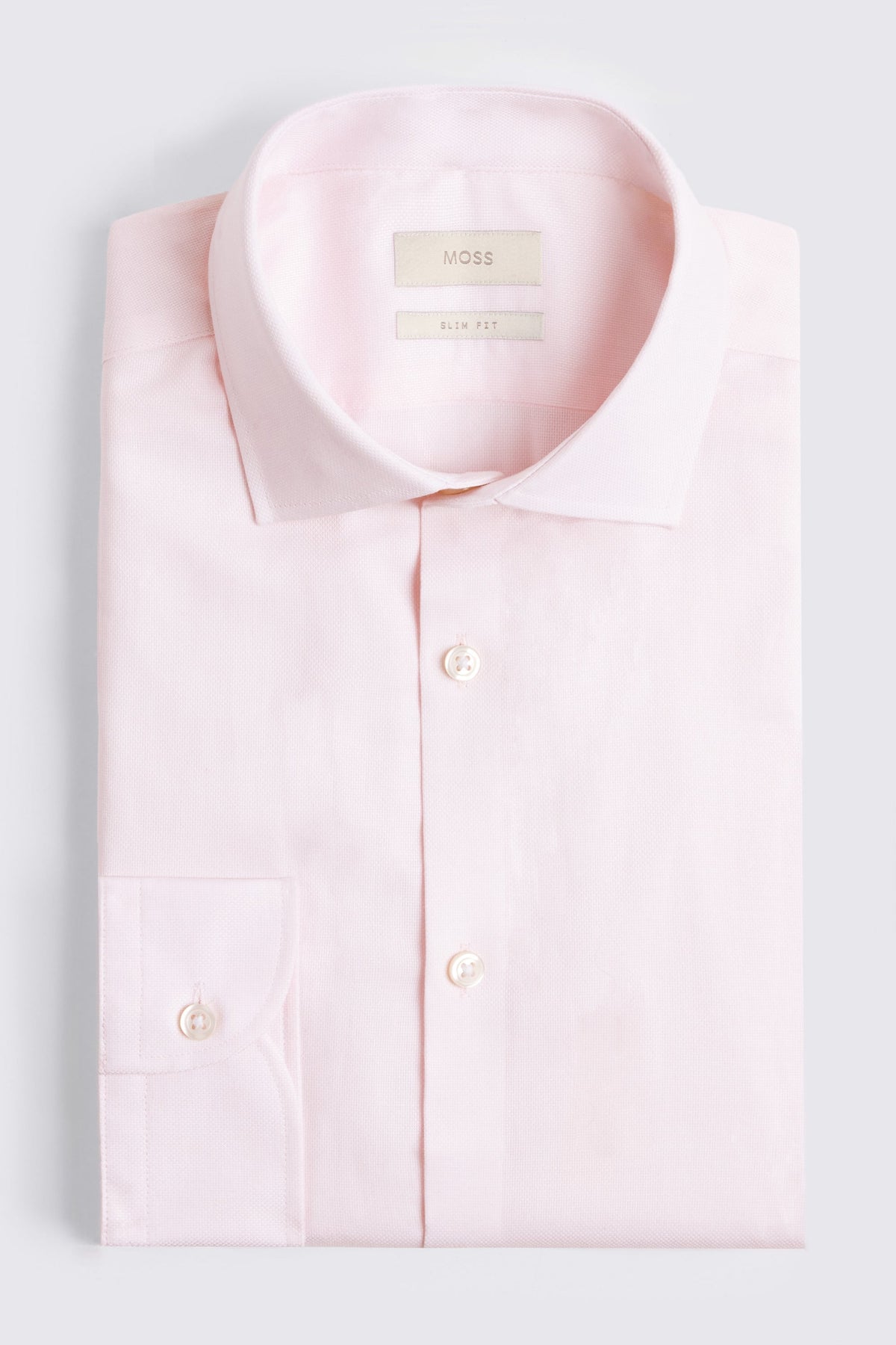 Slim Fit Pink Dobby Stretch Shirt