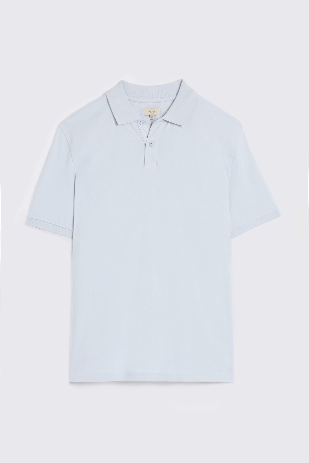 Light Blue Cotton Pique Polo Shirt